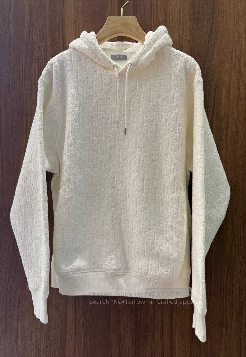 Dior Dior White towel hooded sweatshirt Size US L / EU 52-54 / 3 - 1 Thumbnail