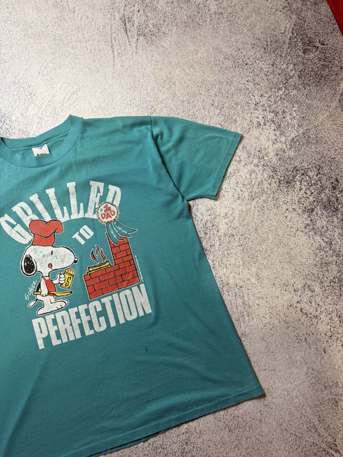 Vintage Vintage Snoopy shirt #1 Dad to perfection 80s Peanuts USA L Size US L / EU 52-54 / 3 - 6 Thumbnail