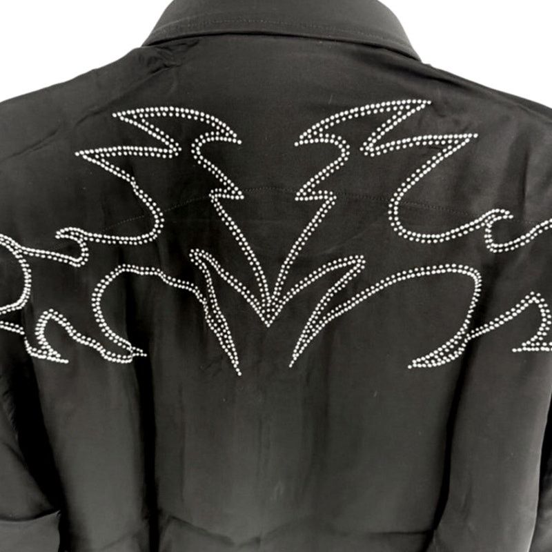 Philipp Plein Philipp Plein Men's Black Embellished Texas Shirt Size XL Size US XL / EU 56 / 4 - 9 Thumbnail