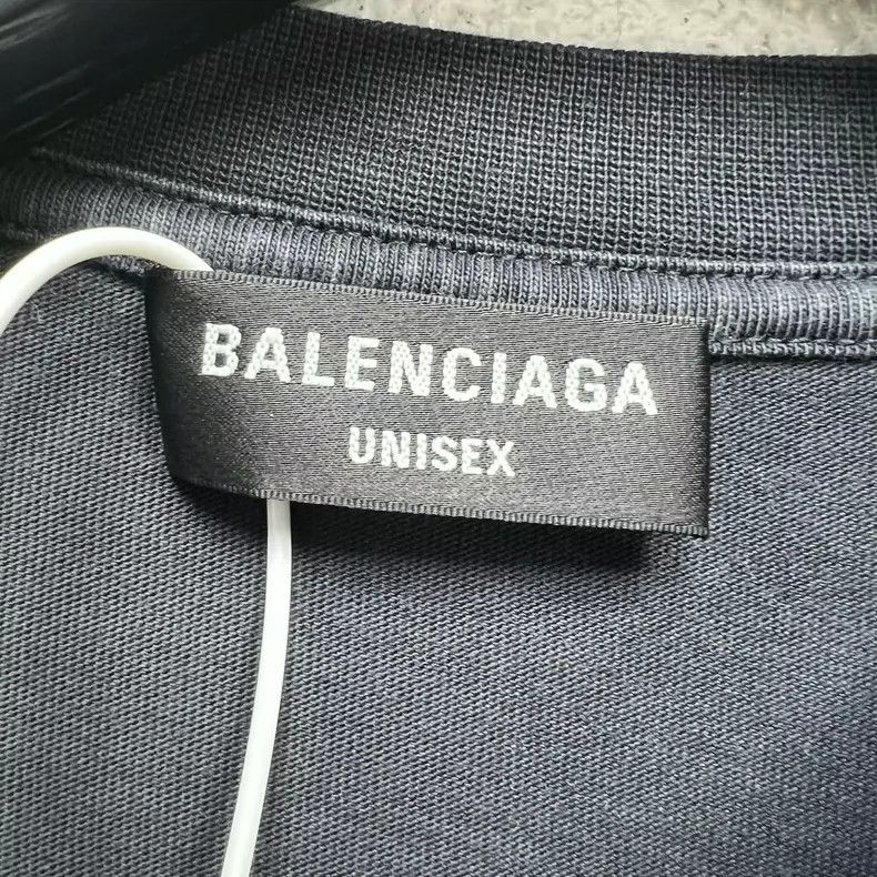 Balenciaga Balenciaga Black BB Embroidered Slogan Logo Short Sleeve Size US M / EU 48-50 / 2 - 4 Thumbnail
