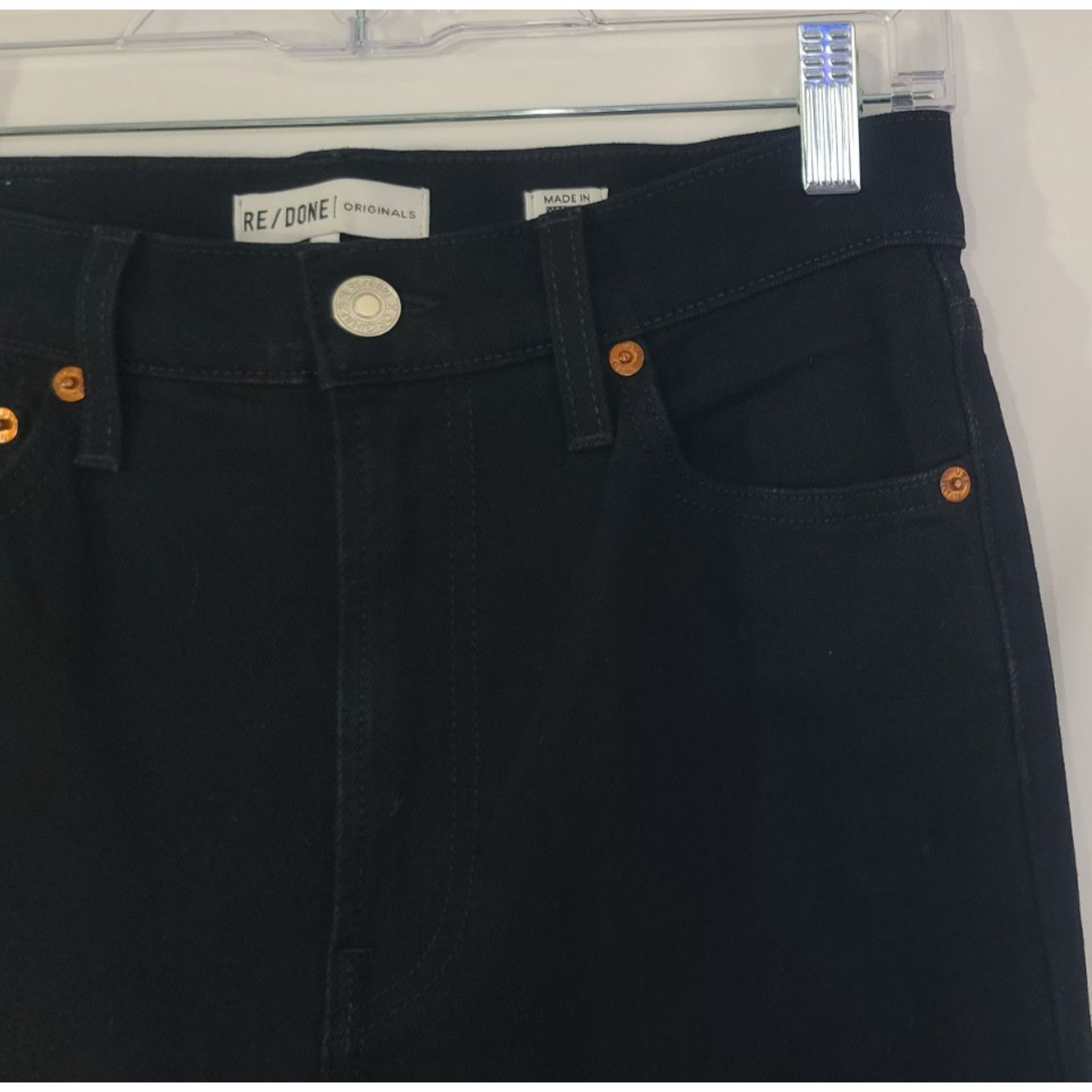 RE/DONE Re/Done Originals Black 90s High Rise Loose Jeans 27 X 27 Size 27" / US 4 / IT 40 - 6 Thumbnail
