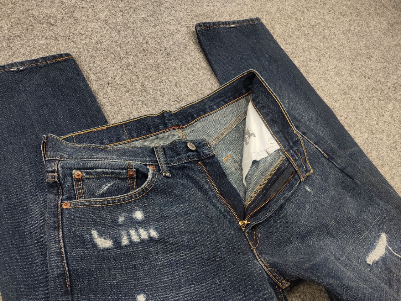 Levi's Levis 511 Stretch Distressed Denim Jeans Vintage Style Size US 31 - 11 Thumbnail