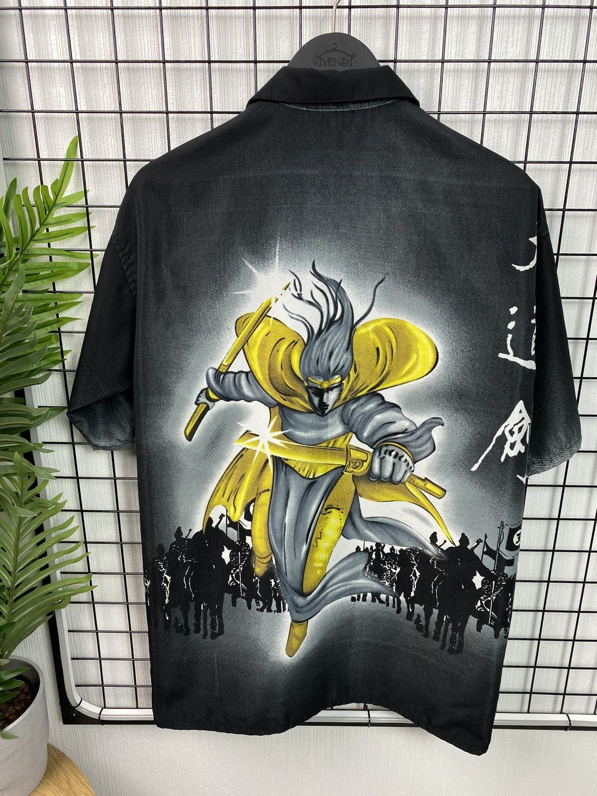 Other Samurai Warrior Men Button-Up Shirt Black Ninja Graphics Size US S / EU 44-46 / 1 - 16 Thumbnail