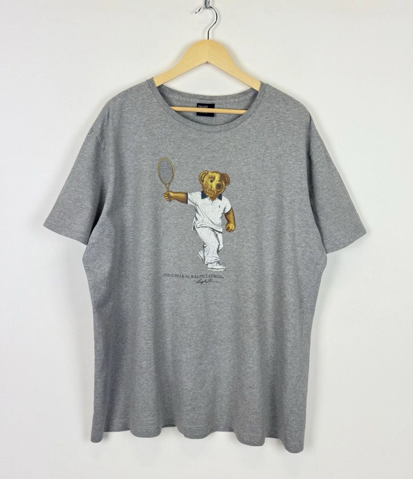 Polo Ralph Lauren Ralph Lauren Polo Bear Tennis Short Sleeve T-shirt Gray Top Size US XL / EU 56 / 4 - 1 Thumbnail