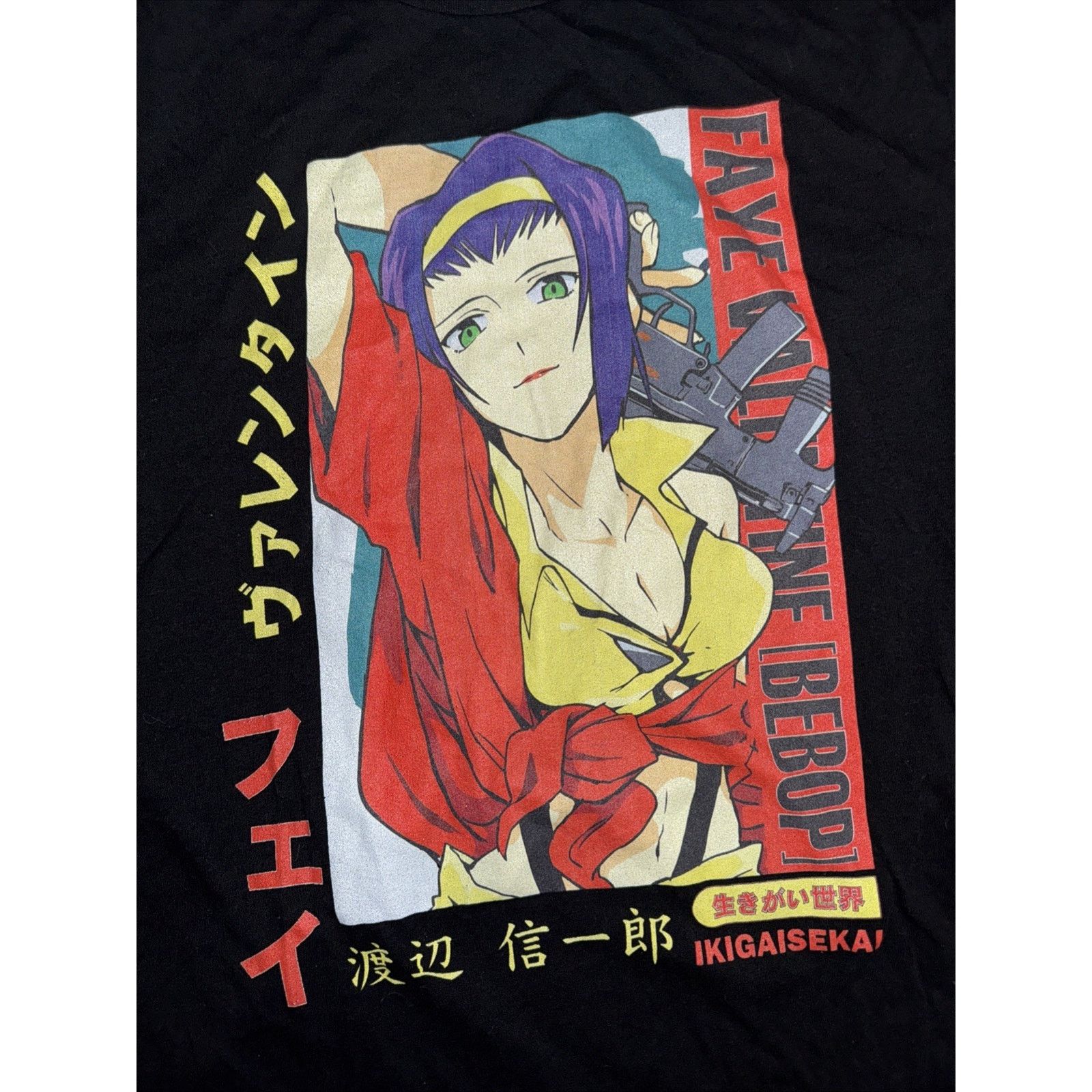 Vintage Vintage Cowboy Bebop Anime T-Shirt Faye Valentine Black M Size US M / EU 48-50 / 2 - 2 Thumbnail