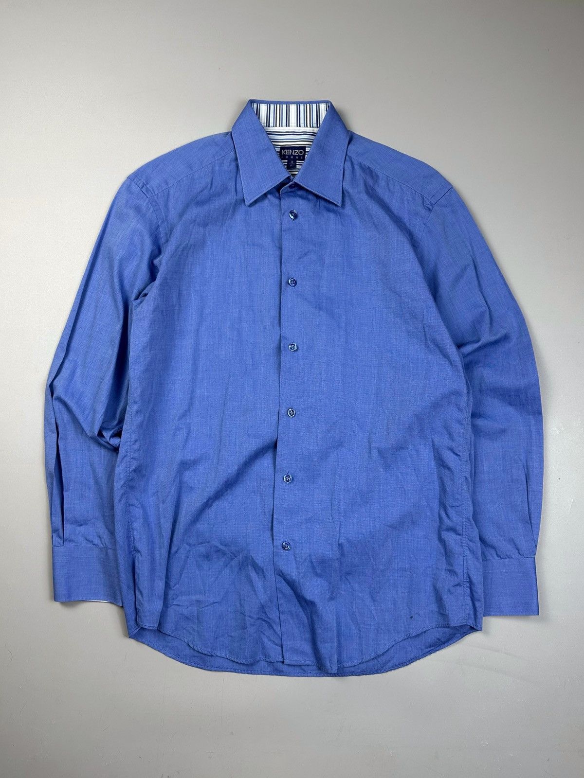 Kenzo Kenzo Homme Vintage Solid Button Shirt Size US L / EU 52-54 / 3 - 1 Thumbnail