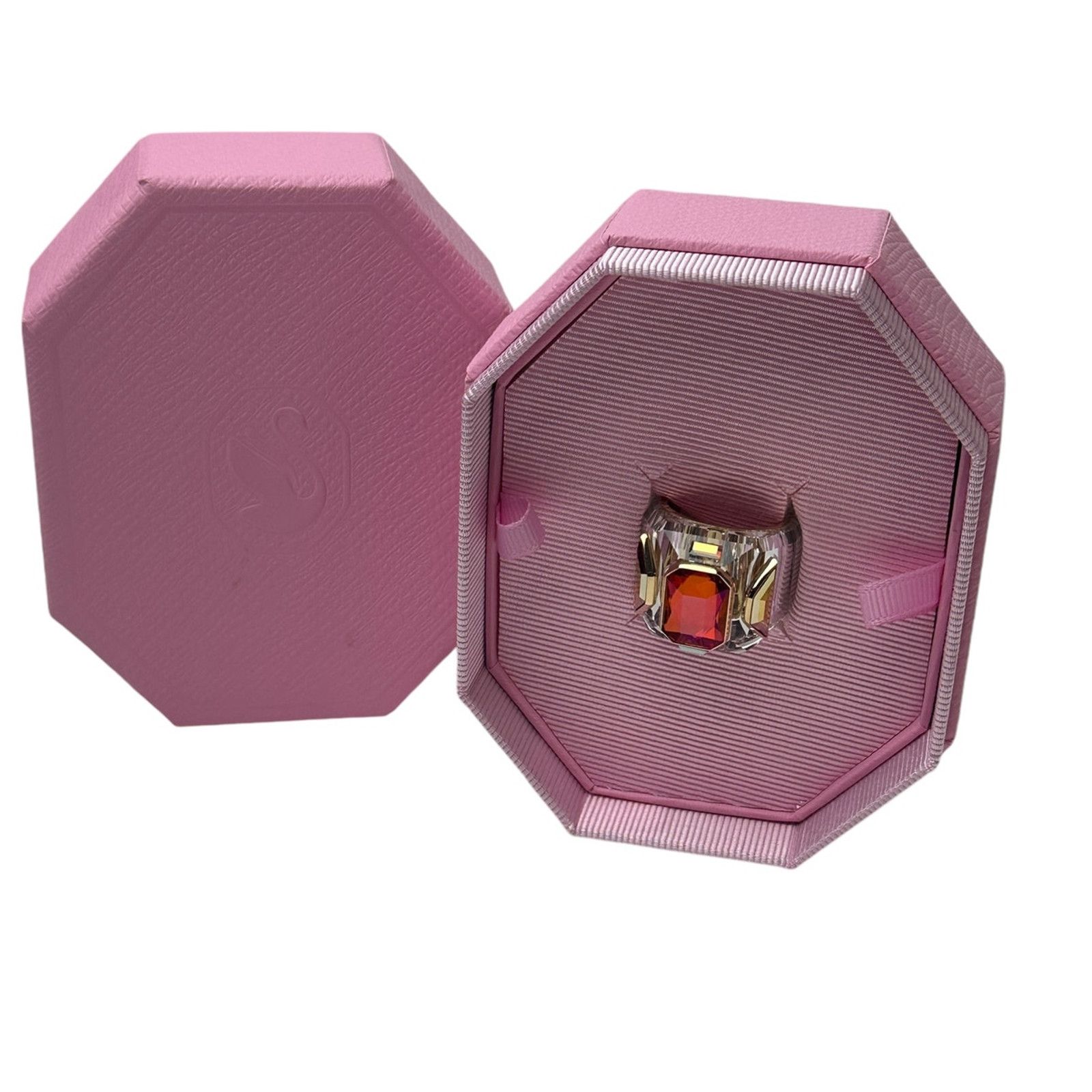 Swarovski Swarovski Chroma Cocktail Ring Pink and Gold 55 EUR - 7 USA Size ONE SIZE - 1 Thumbnail