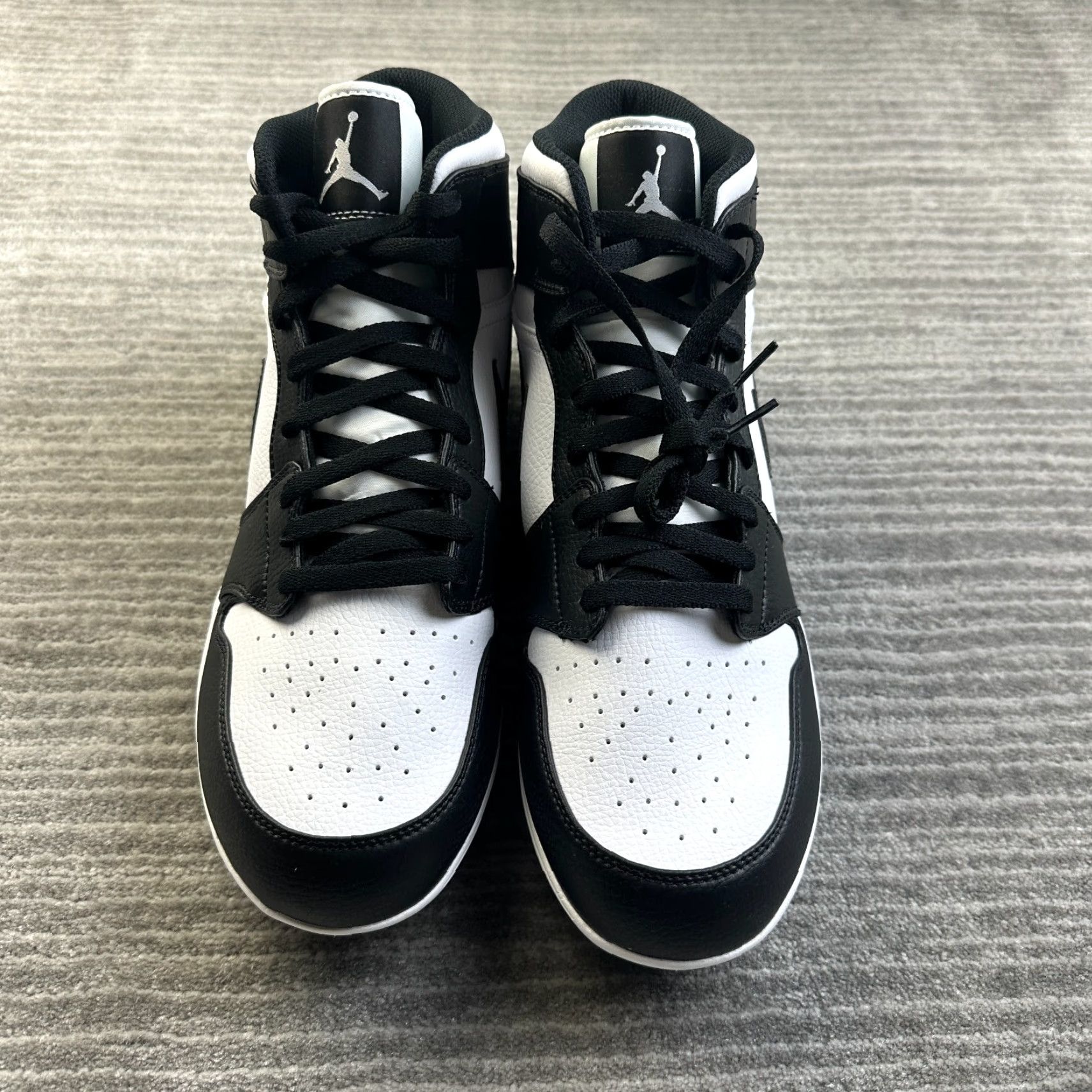Nike Nike Air Jordan 1 Alpha Menace Mid Panda Men Size 12.5 FJ6805-100 Men Leather Mid Top Black Panda 90s? No, avoid. Size ONE SIZE - 4 Thumbnail