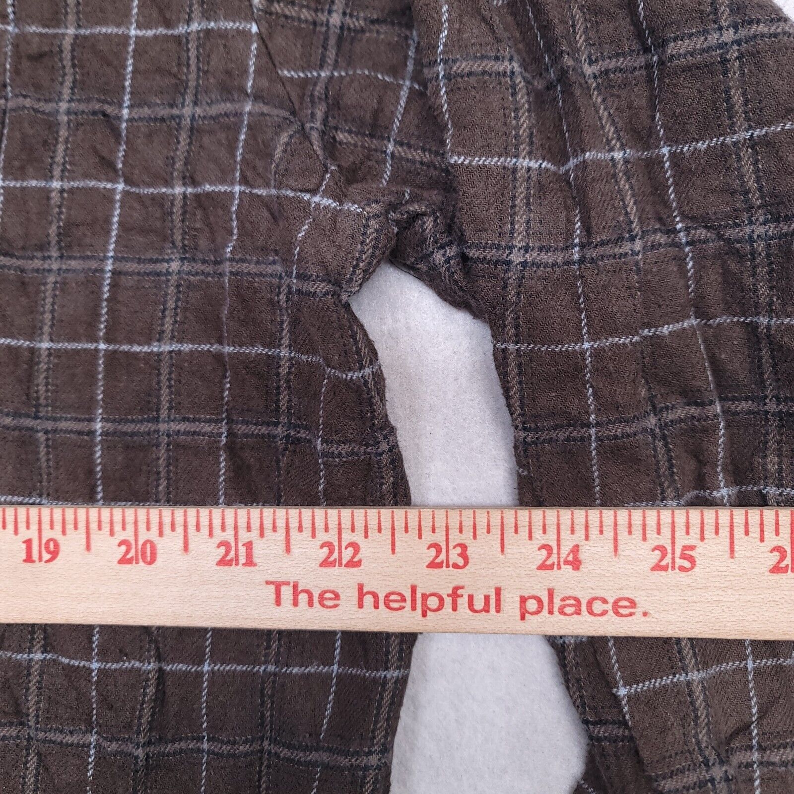 Croft & Barrow Croft & Barrow Windowpane Flannel Shirt Mens Size XL Brown Size US XL / EU 56 / 4 - 8 Thumbnail
