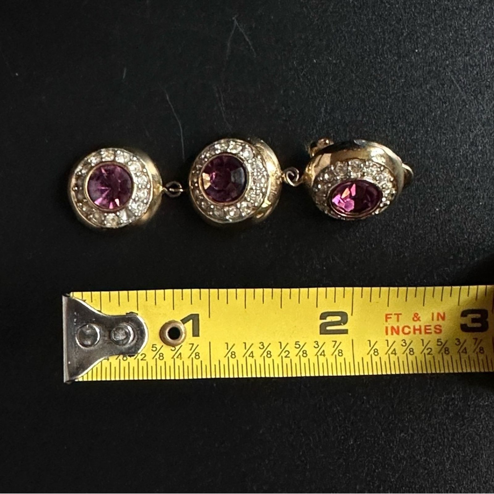 Other Vintage 80’s Rhinestone & Purple Sapphire Bridal Set Size ONE SIZE - 6 Thumbnail