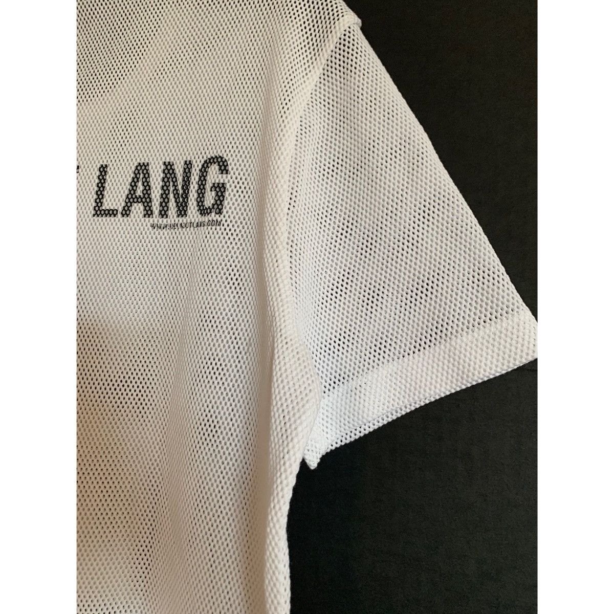 Helmut Lang HELMUT LANG WHITE LOGO MESH TOP Size US M / EU 48-50 / 2 - 8 Thumbnail