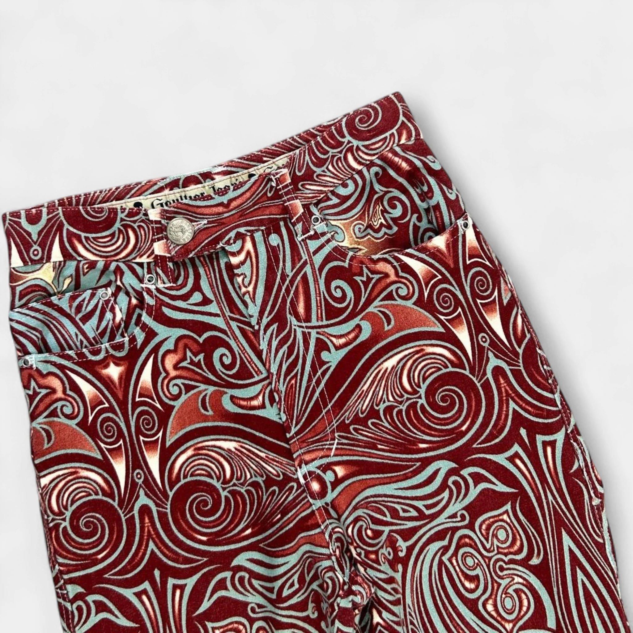 Jean Paul Gaultier Jean Paul Gaultier 2000's Tribal Pattern Pants Size 26" / US 2 / IT 38 - 2 Thumbnail