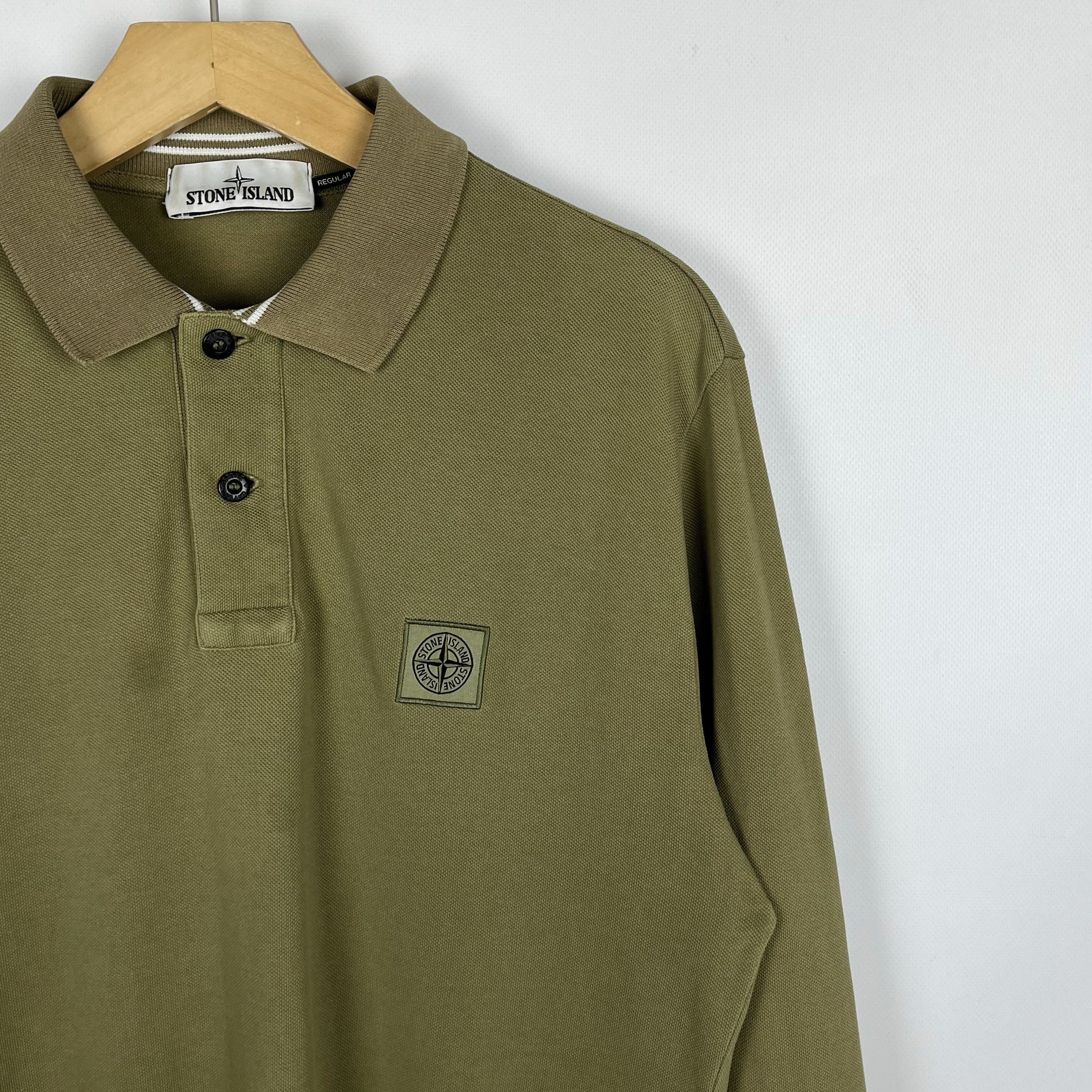 Stone Island Stone Island Patch Program Long Sleeve Polo Shirt Size US L / EU 52-54 / 3 - 3 Thumbnail
