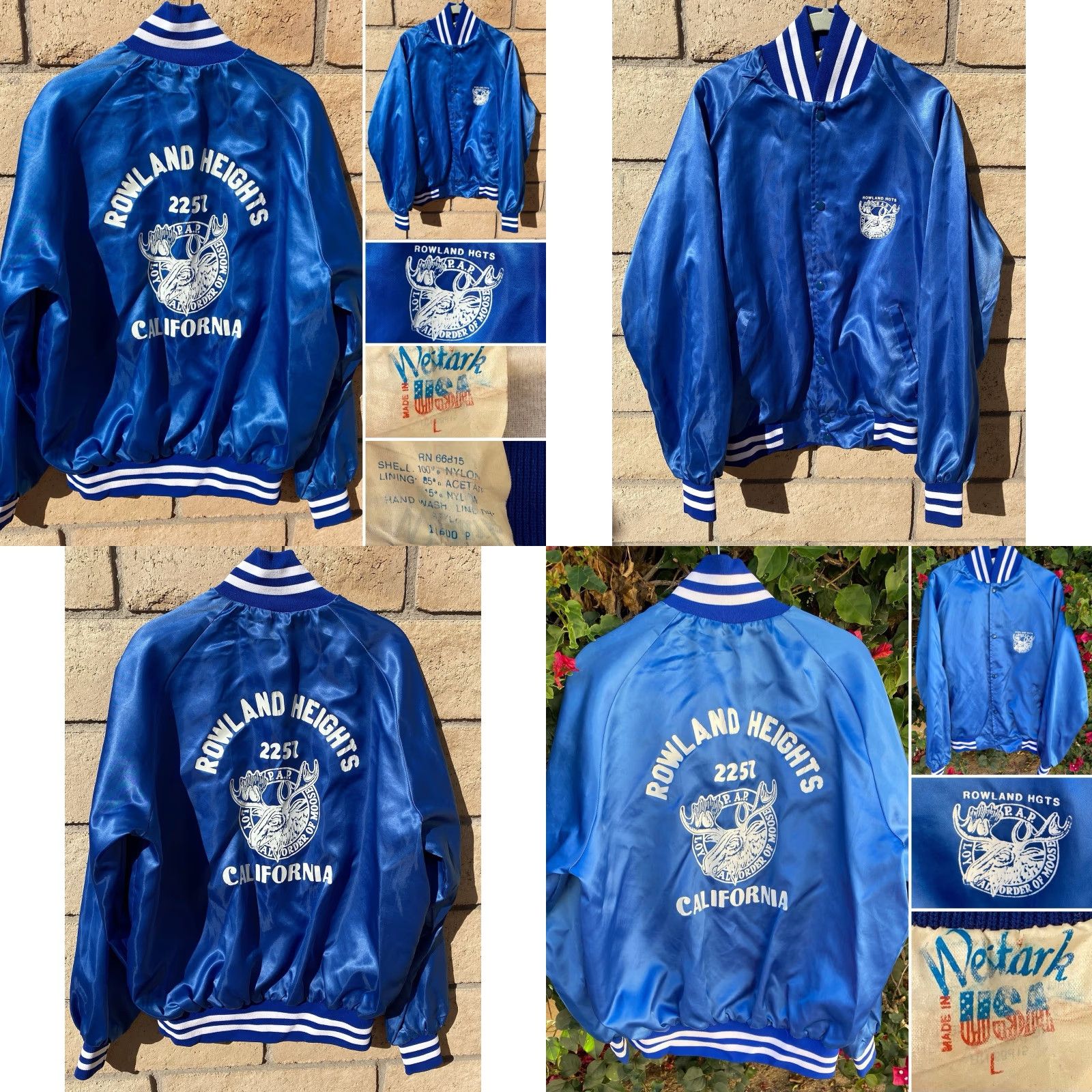 Vintage VINTAGE Westark Satin Bomber Jacket USA Made Blue L Men Size US L / EU 52-54 / 3 - 8 Thumbnail