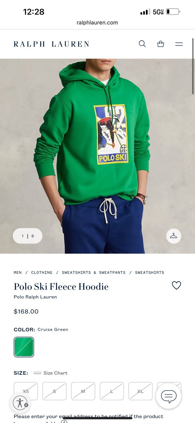 Polo Ralph Lauren NWT 92 Ski Graphic Fleece Pullover Hoodie Tall L Size US L / EU 52-54 / 3 - 8 Thumbnail