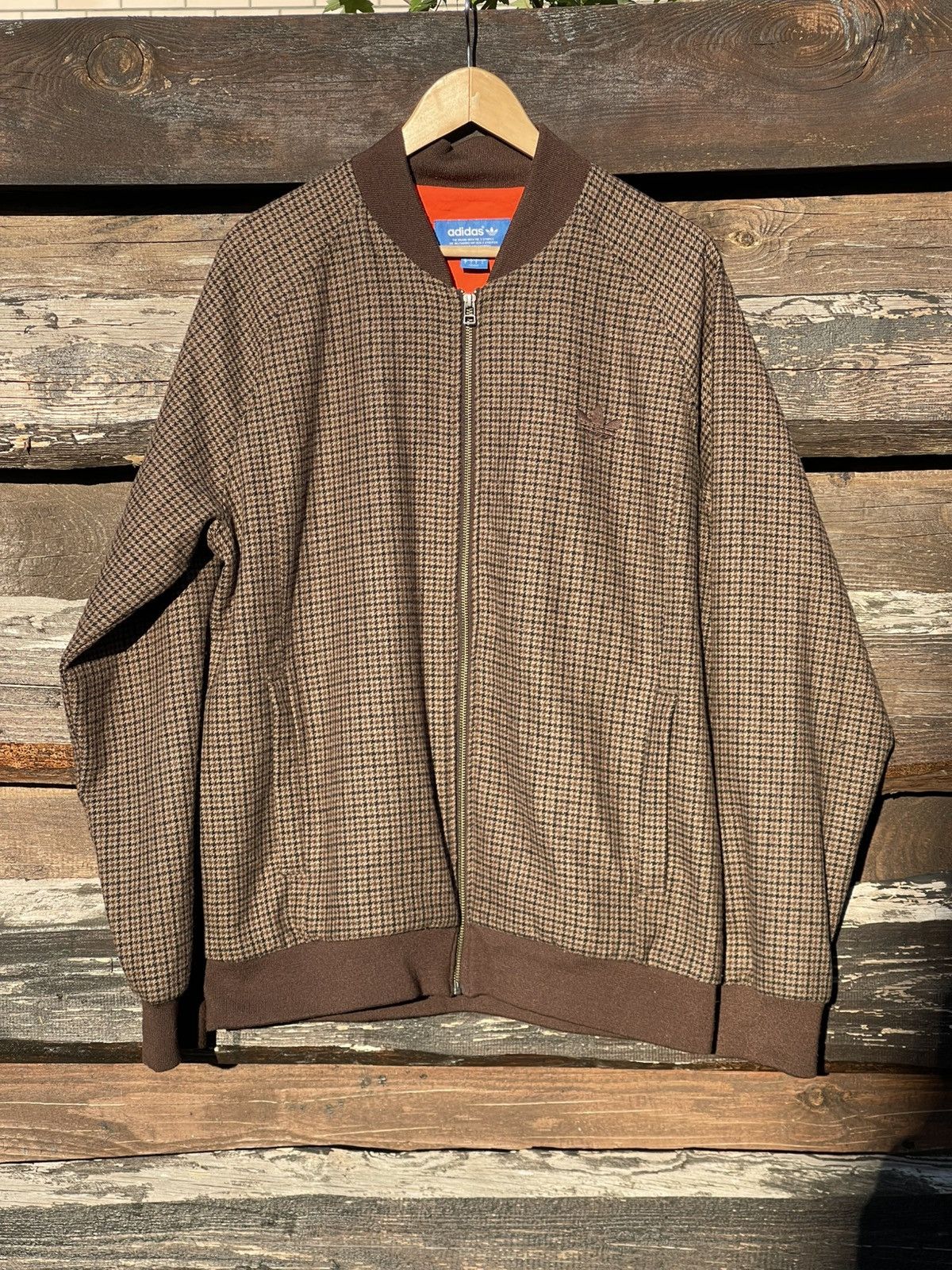 Adidas 2015 Adidas Tweed Wool Bomber Jacket UK style checkered Size US L / EU 52-54 / 3 - 2 Thumbnail