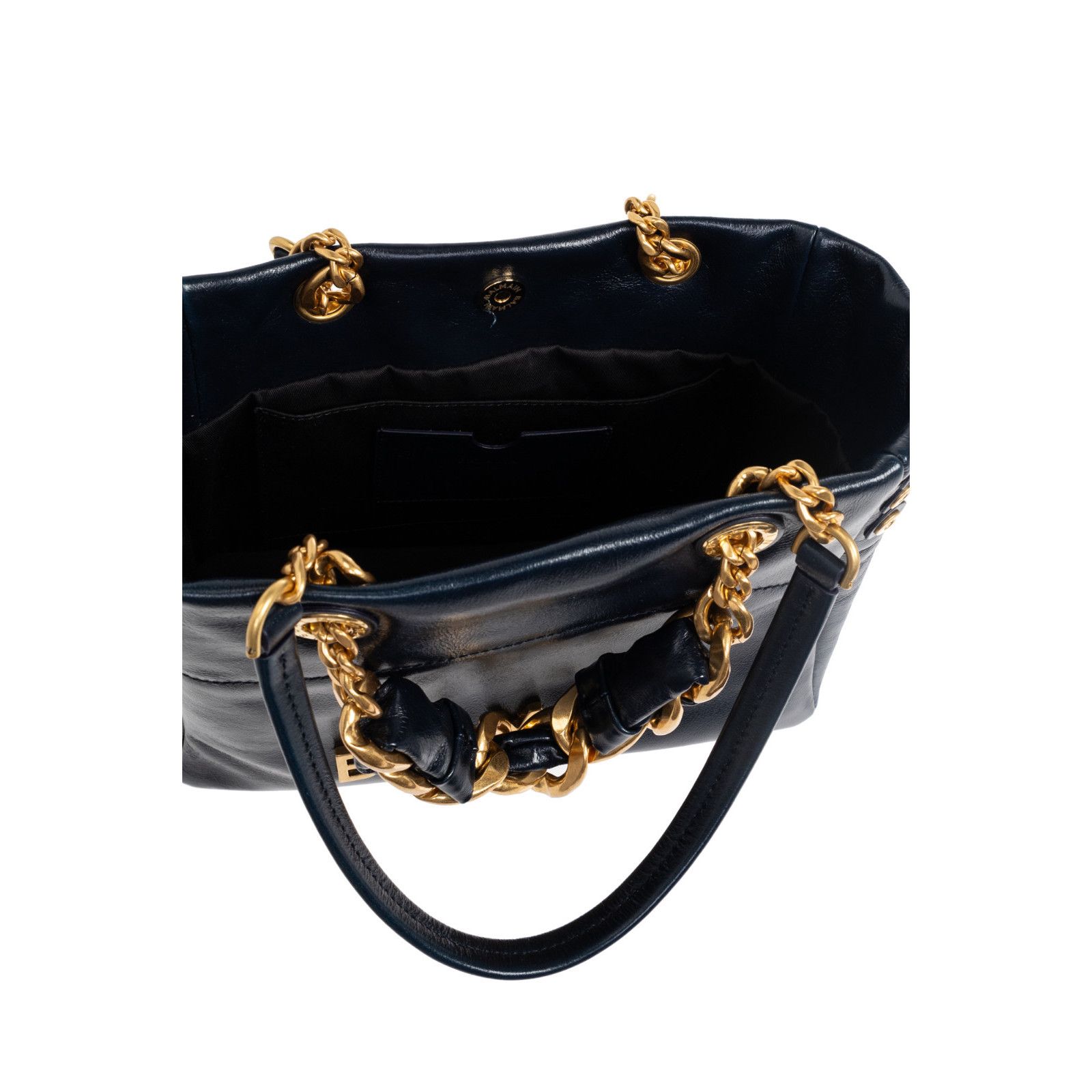 Balmain BALMAIN 1945 Soft Small Navy Leather Tote Bag New & Authenti Size ONE SIZE - 4 Thumbnail