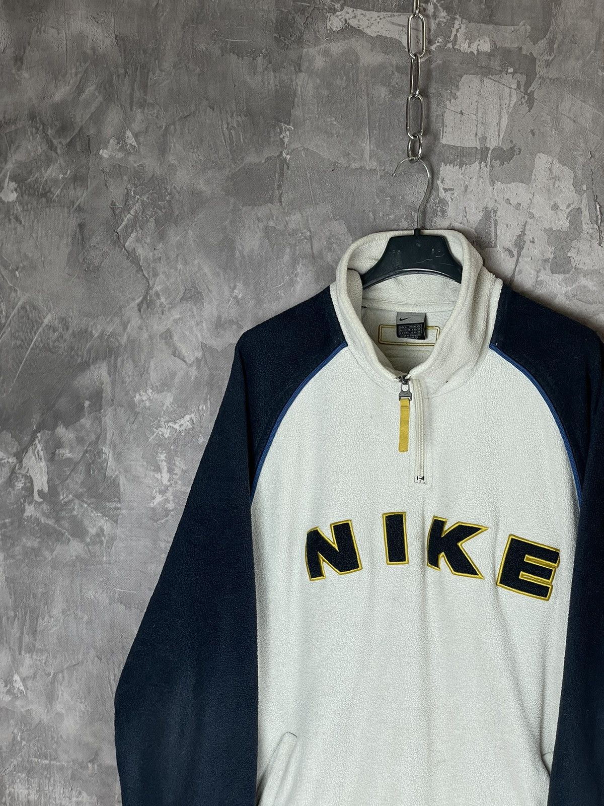 Vintage VINTAGE 90s Nike Rare fleece jacket hoodie big logo Nike Size US S / EU 44-46 / 1 - 3 Thumbnail