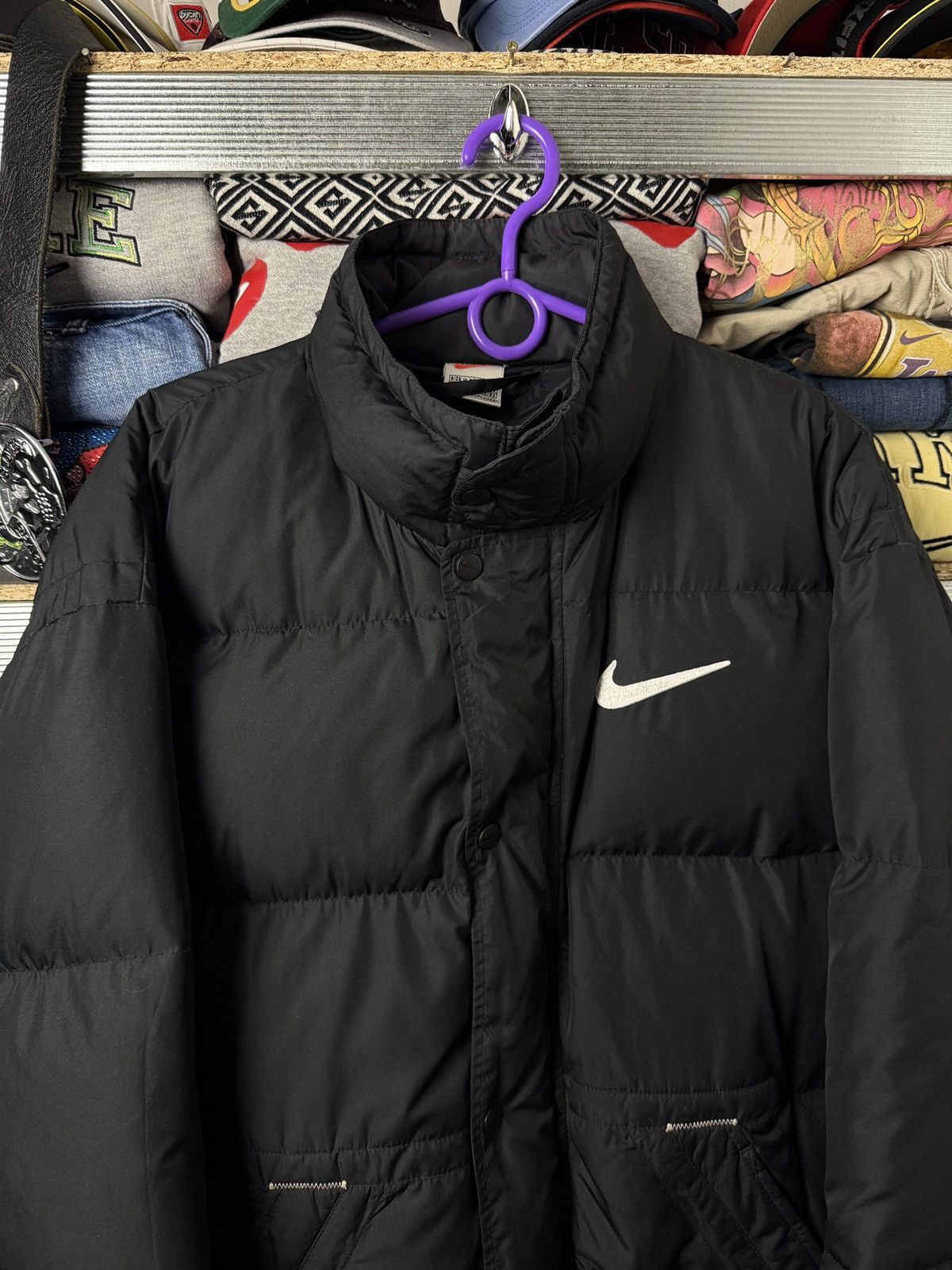 Nike Nike Vintage Puffer Jacket Y2K Big Logo Outdoor Jacket Size US M / EU 48-50 / 2 - 3 Thumbnail