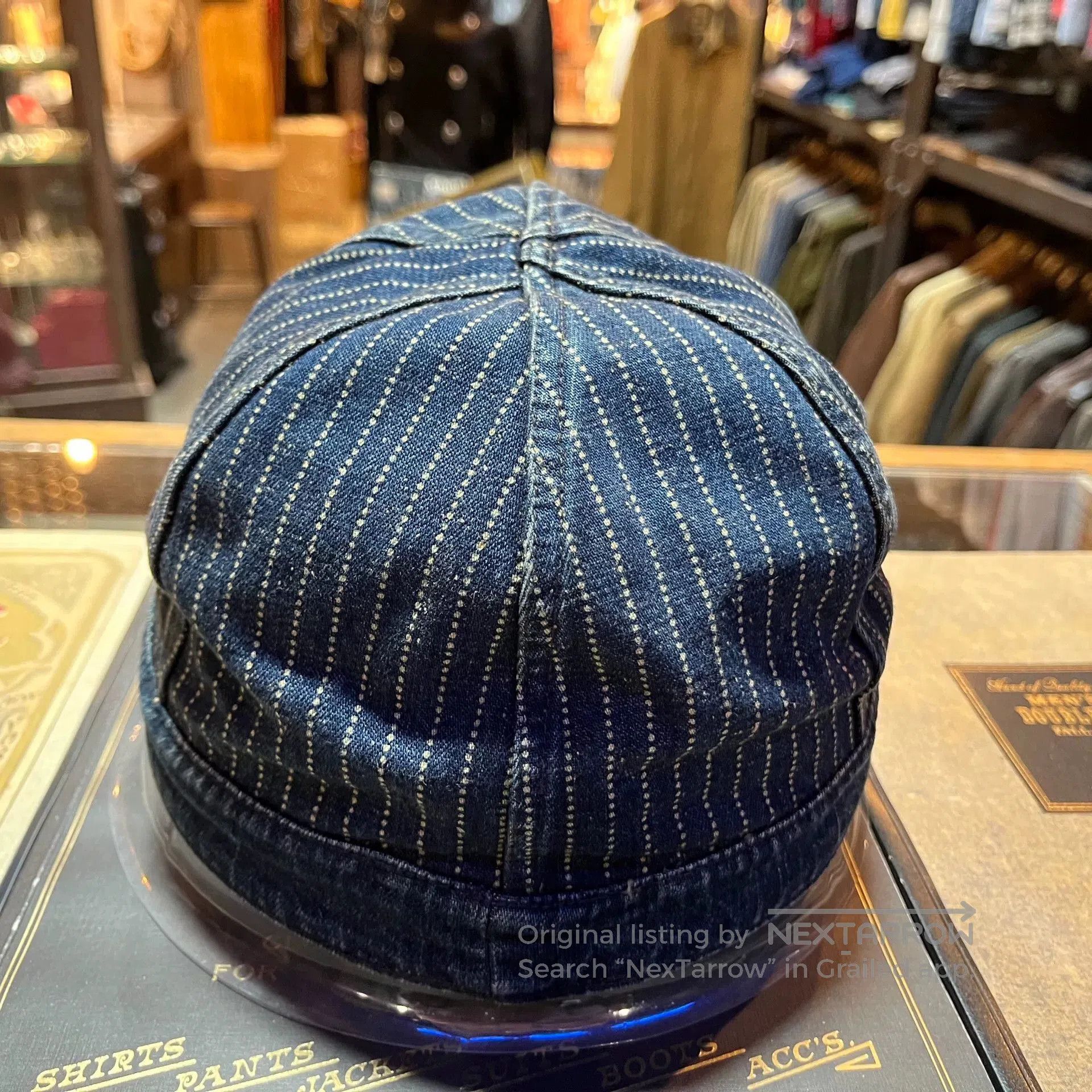 RRL Ralph Lauren RRL Wabash Indigo Dyed Engineer Cap. Size ONE SIZE - 4 Thumbnail