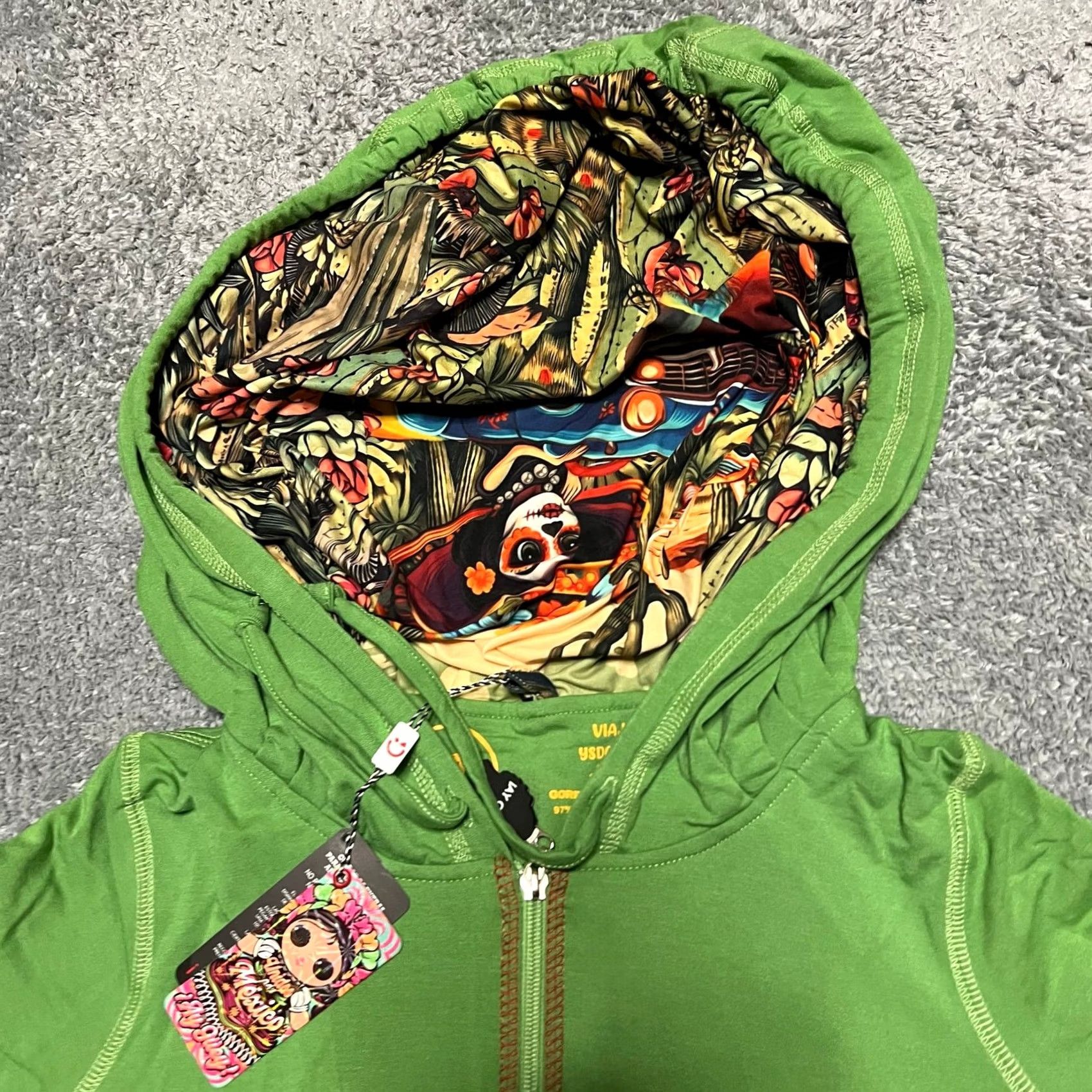 Vintage Ay Guey Hoodie Viajera Green Full Zip Sudadera Womens Large Size L / US 10 / IT 46 - 2 Thumbnail