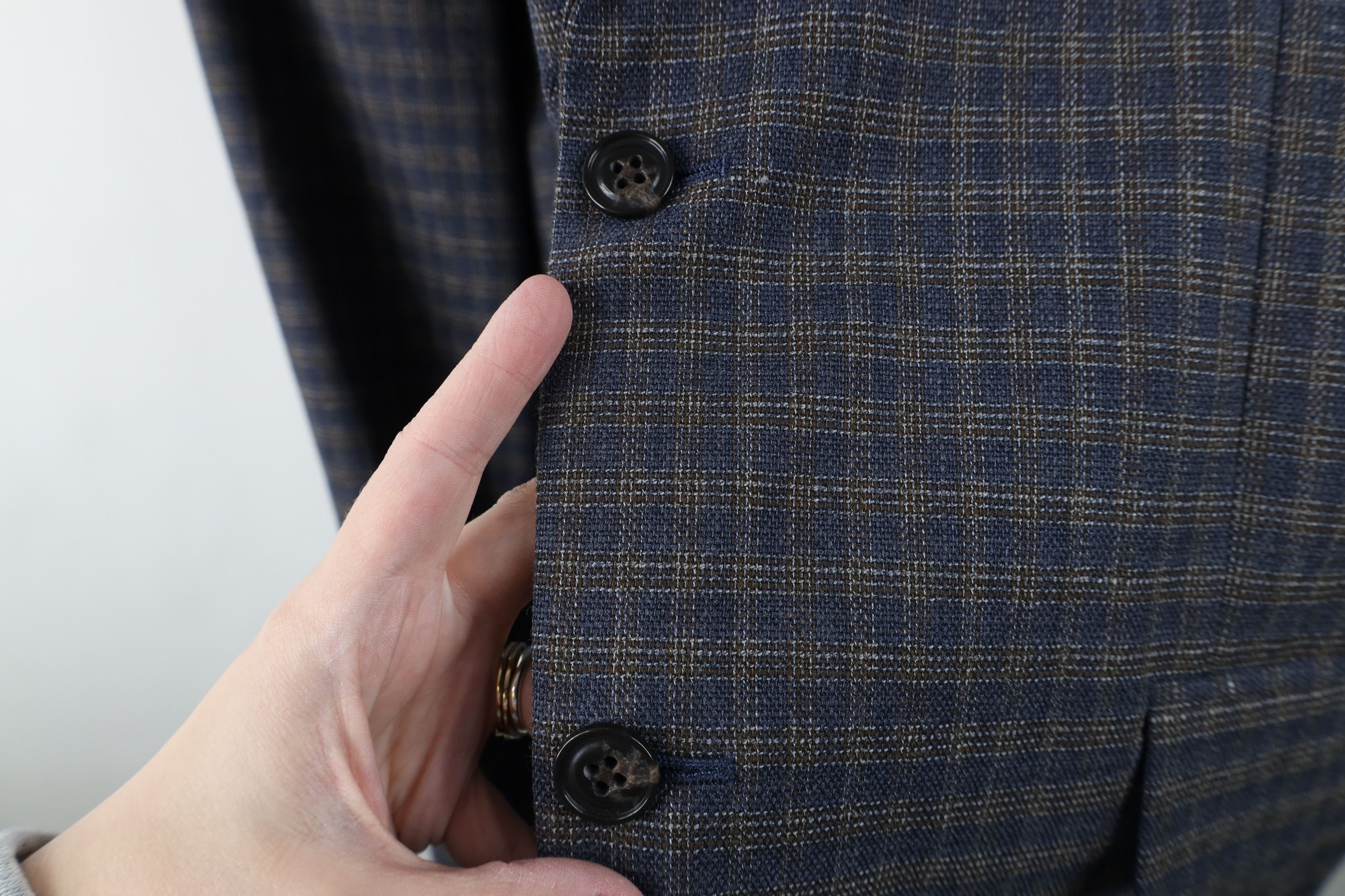 Tommy Hilfiger Tommy Hilfiger 2 Button Suit Coat Blazer Jacket Blue Plaid Size US XXL / EU 58 / 5 - 4 Thumbnail