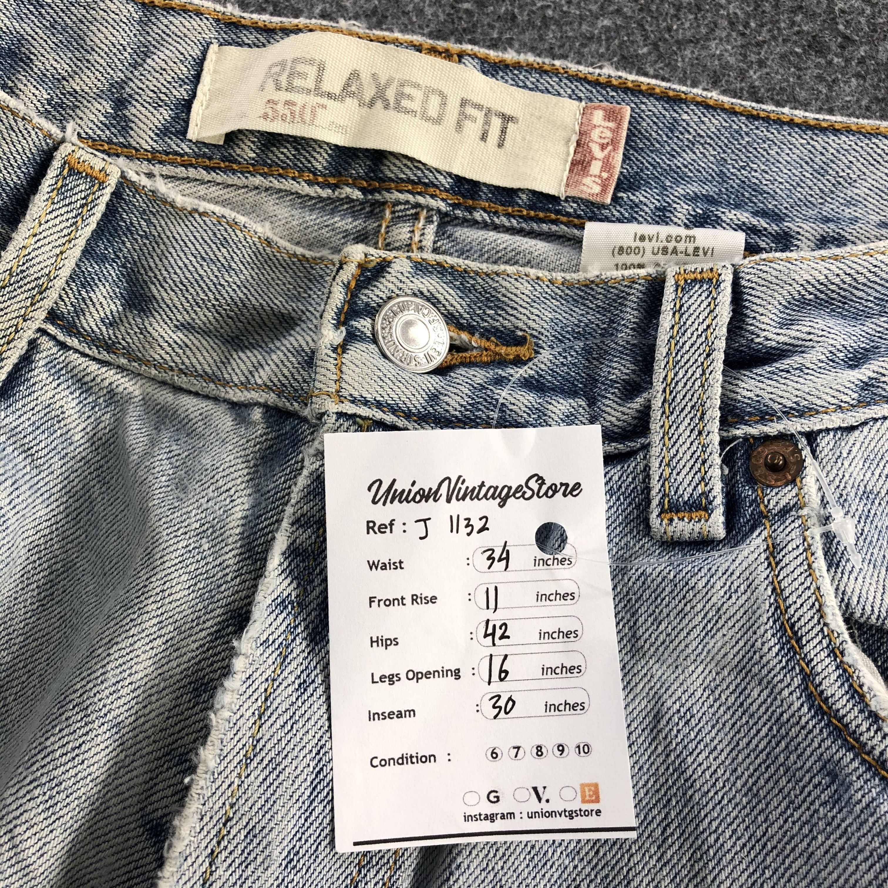 Levi's Light Wash Vintage Levis 550 Jeans-J1132 Size US 33 - 12 Thumbnail