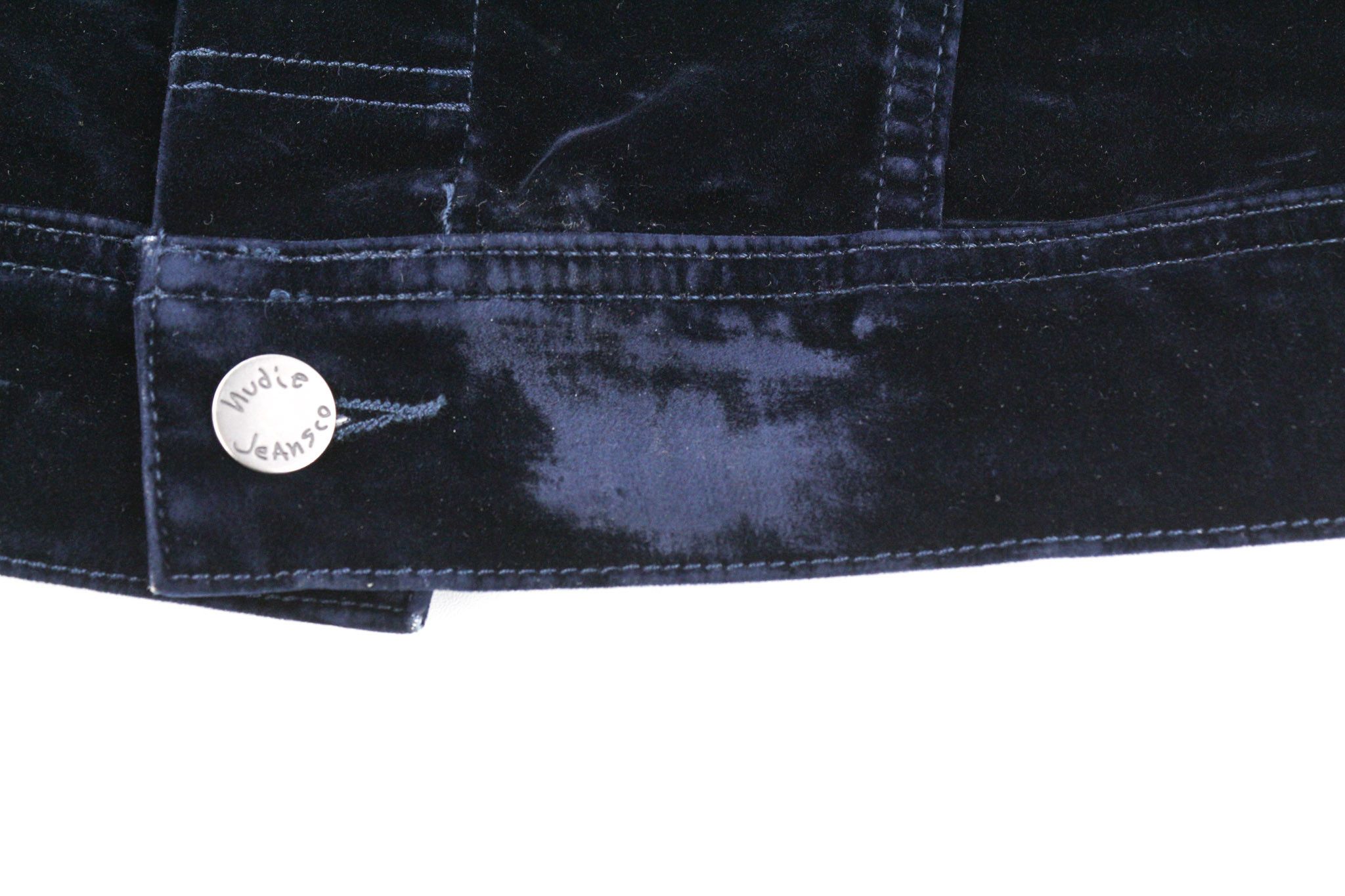 Nudie Jeans TOVE M Blue Velvet Polo Dark Long Sleeve Jacket 82422 Size US M / EU 48-50 / 2 - 10 Thumbnail