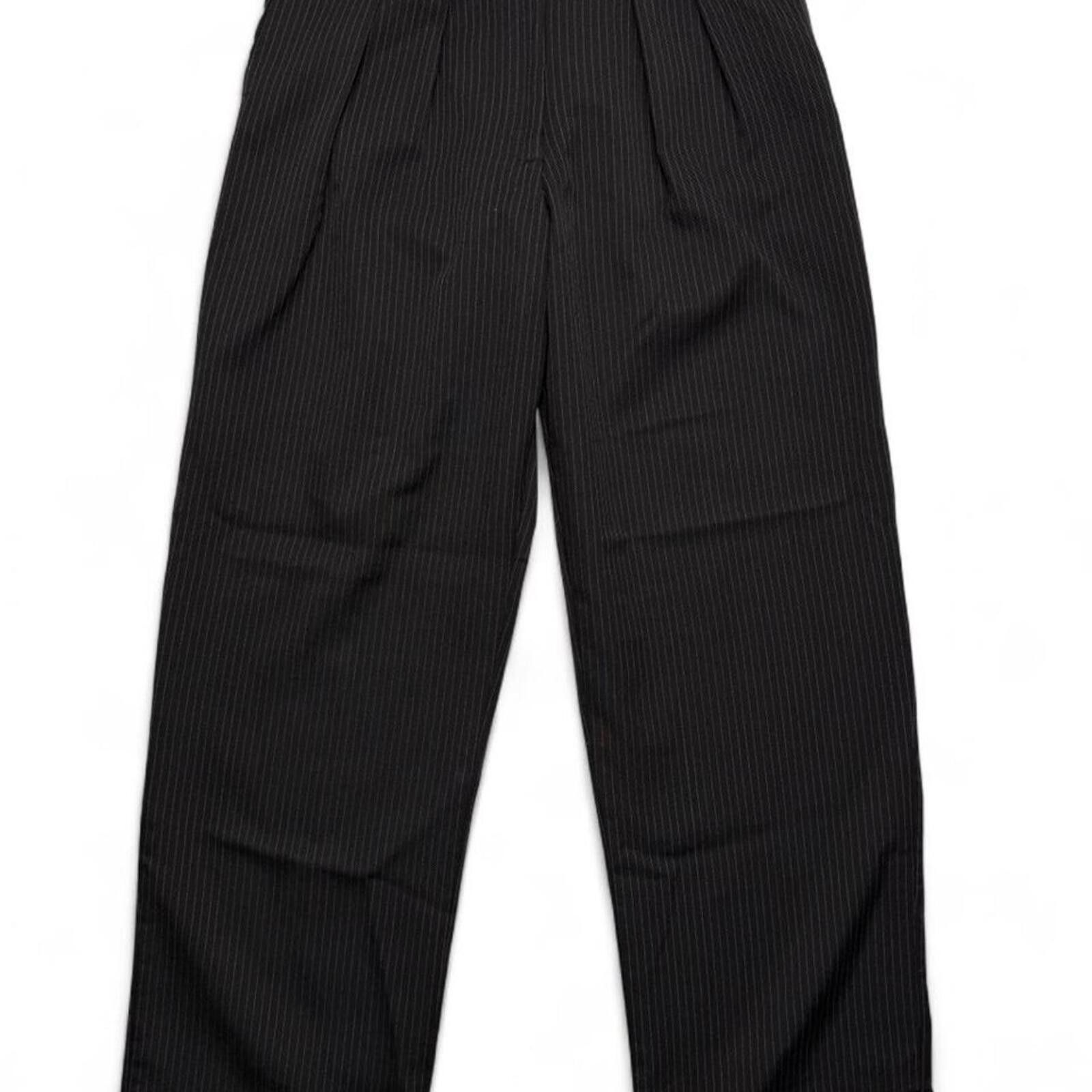 Other VTG 90s Rampage black pinstripe pleated trousers talon zip Size 28" / US 6 / IT 42 - 2 Thumbnail