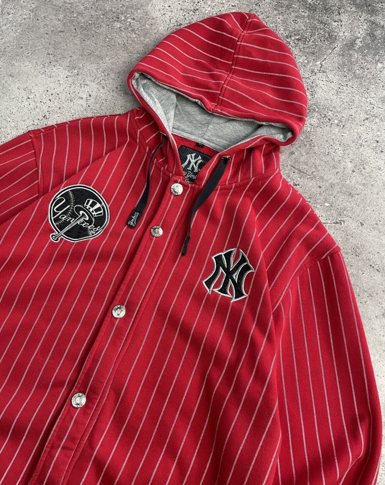 New York Yankees Red 00s Yankees Zip Hoodie w/ Rhinestone Buttons New York Size US XL / EU 56 / 4 - 5 Thumbnail