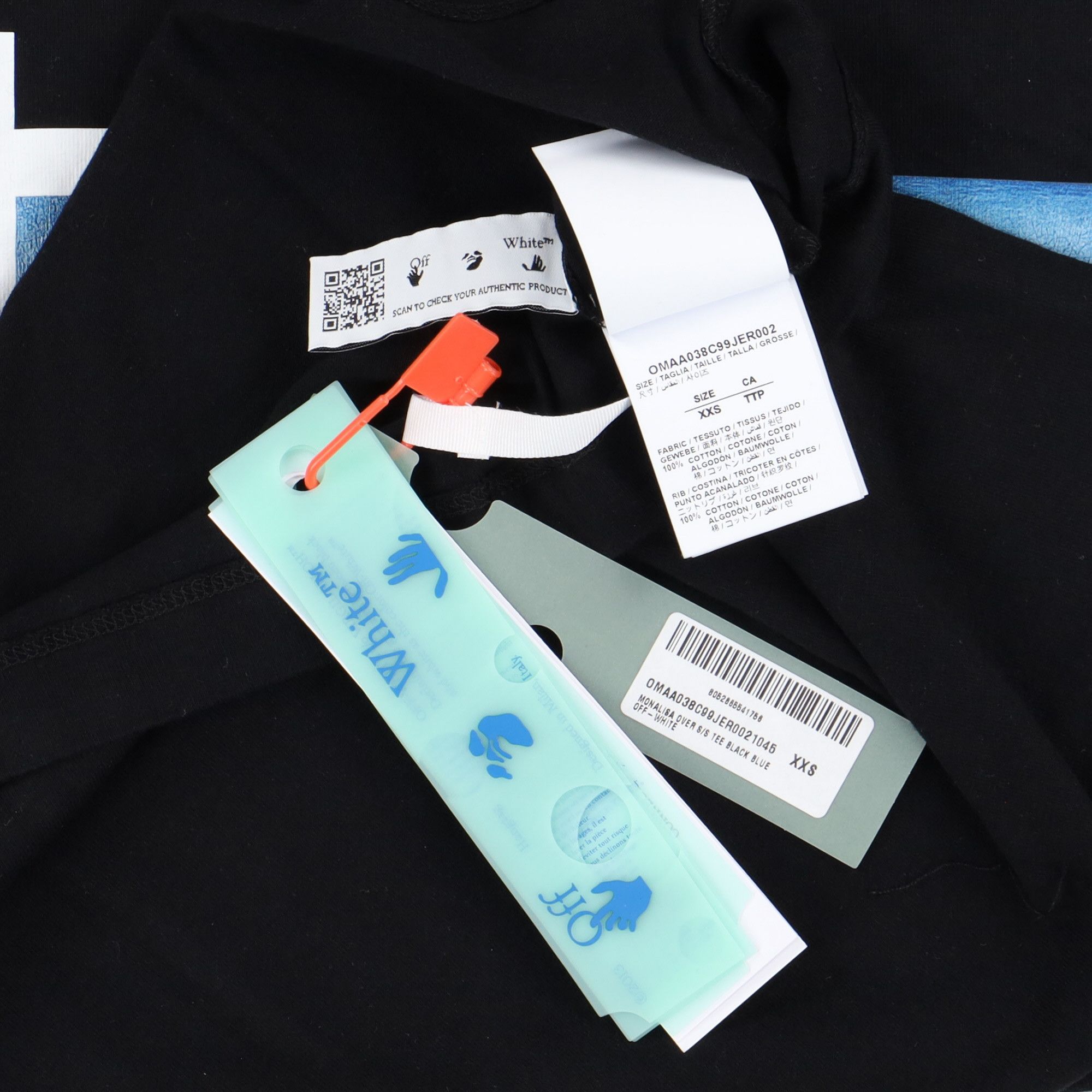 Off-White Black Mona Lisa Logo Oversized T-shirt Size US XXS / EU 40 - 6 Thumbnail