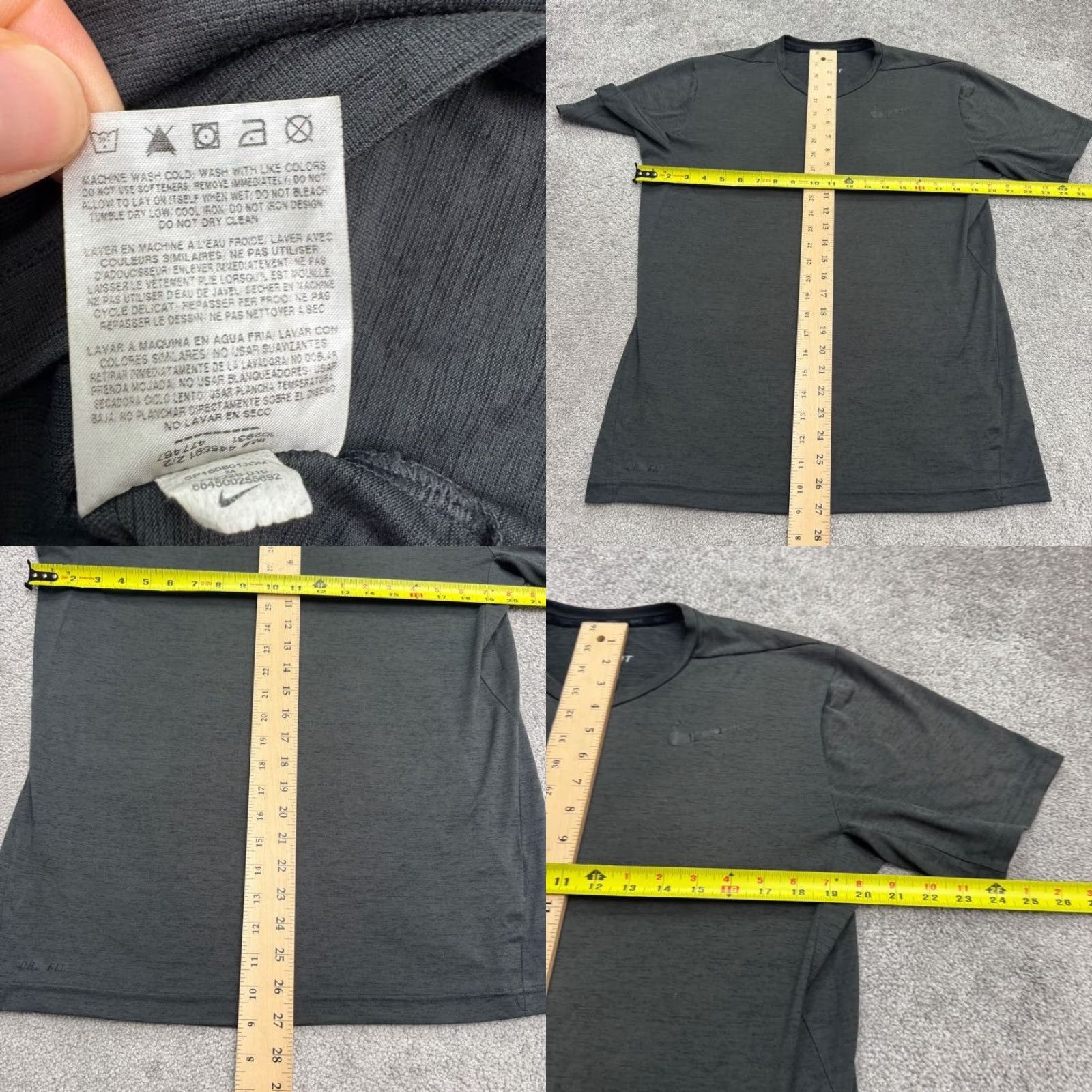 Nike Nike Dri-Fit Active T-Shirt Mens Medium Gray Short Sleeve Crew Neck Athletic Tee Size US M / EU 48-50 / 2 - 8 Thumbnail
