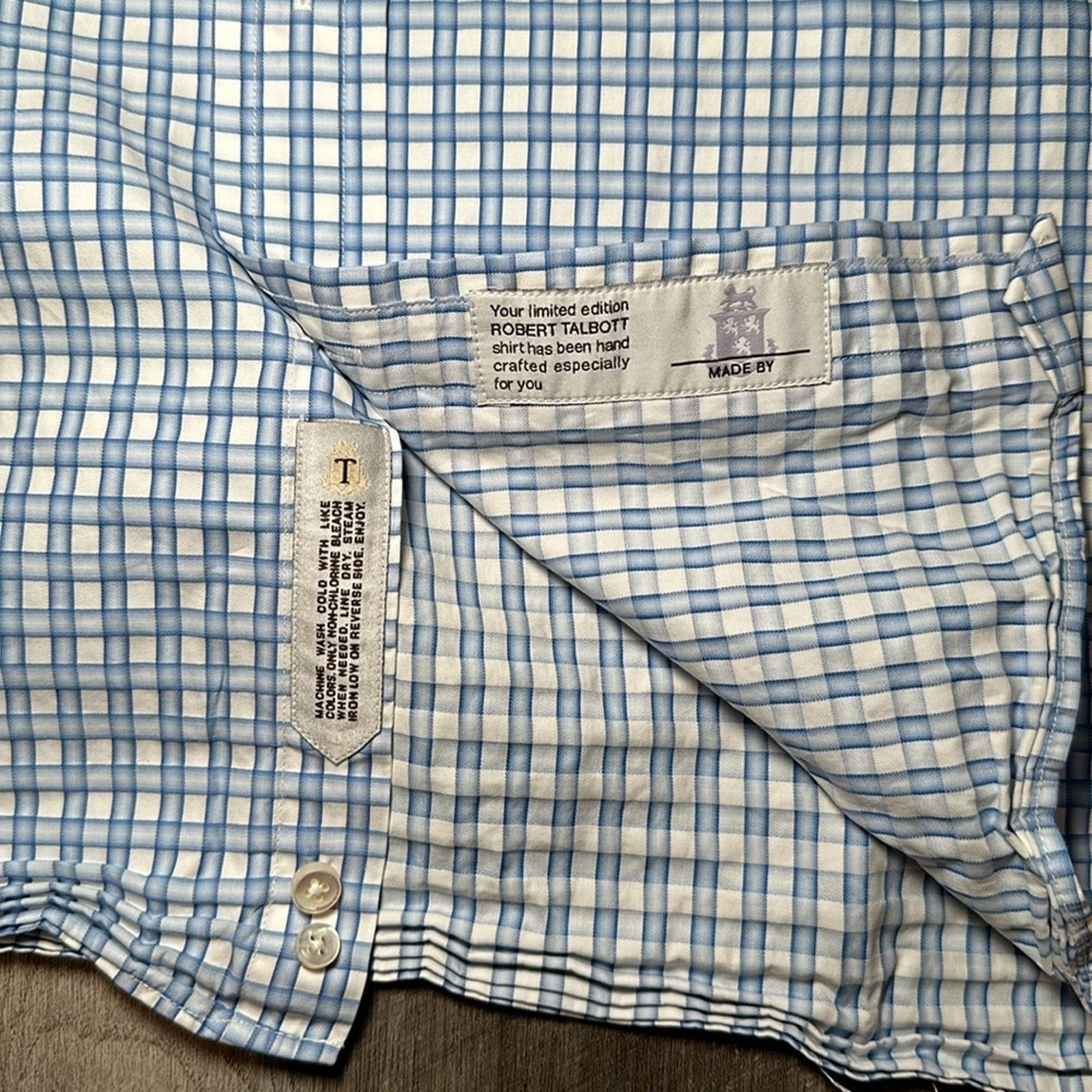 Robert Talbott Robert Talbott Estate Bespoke French Cuff - Large Size US L / EU 52-54 / 3 - 5 Thumbnail