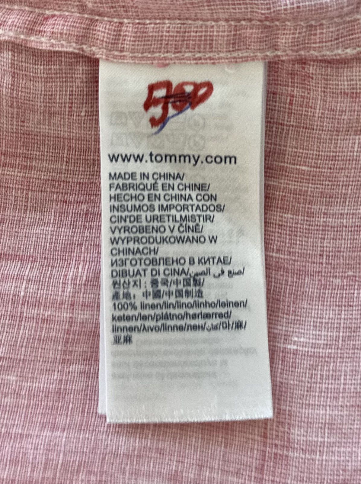 Tommy Hilfiger Tommy Hilfiger Logo 100% Premium Linen Shirt Men's Size L Size US L / EU 52-54 / 3 - 5 Thumbnail