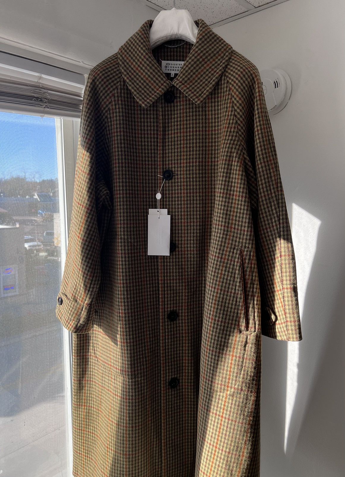Maison Margiela $4.5k+ FW22 Lines 1 & 10 checked greatcoat, IT50 (oversized) Size US M / EU 48-50 / 2 - 2 Thumbnail