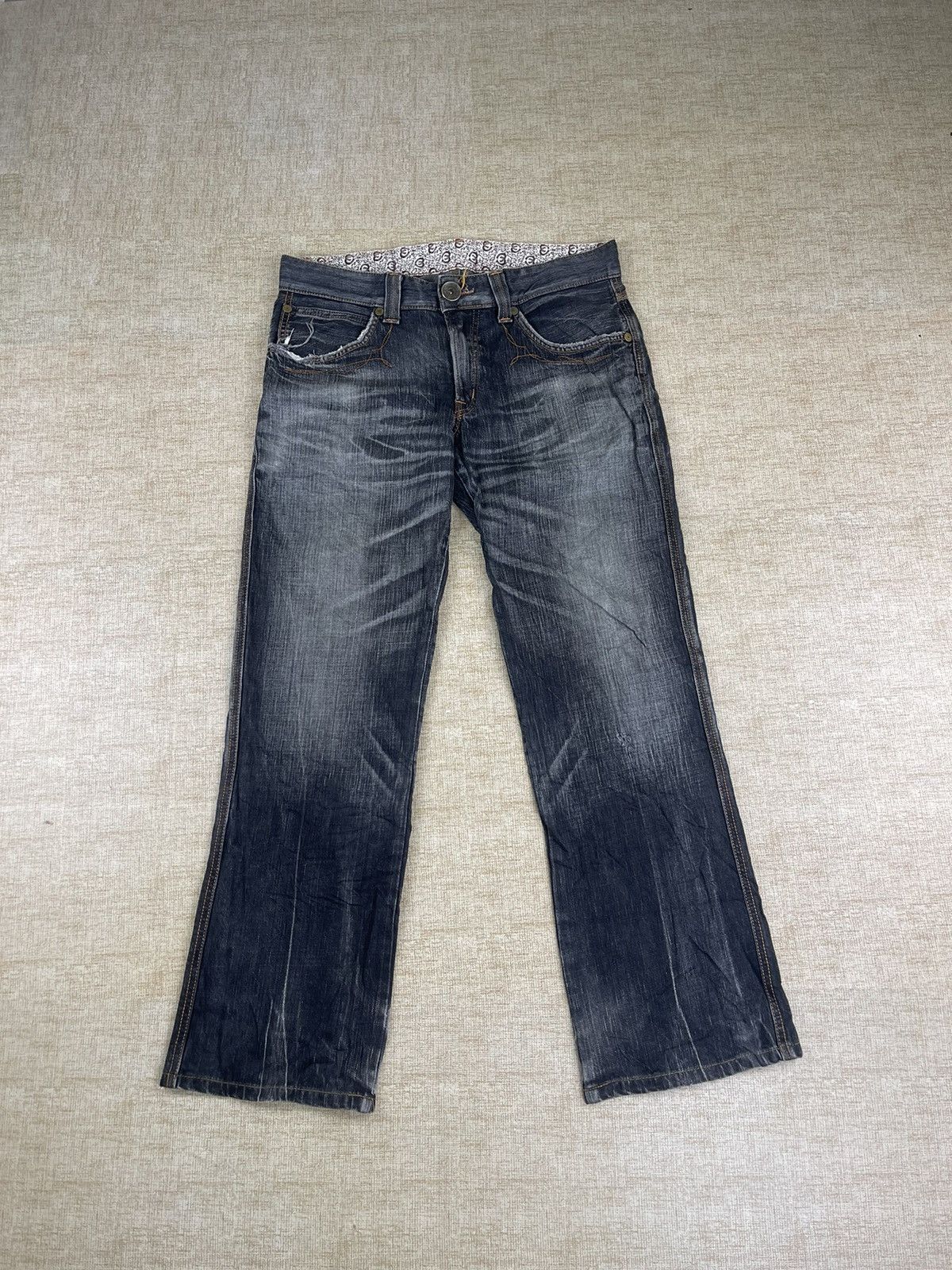 Edwin × If Six Was Nine × Vintage VINTAGE EDWIN 503 Flared Blue Trip Denim Pants Size US 32 / EU 48 - 1 Thumbnail