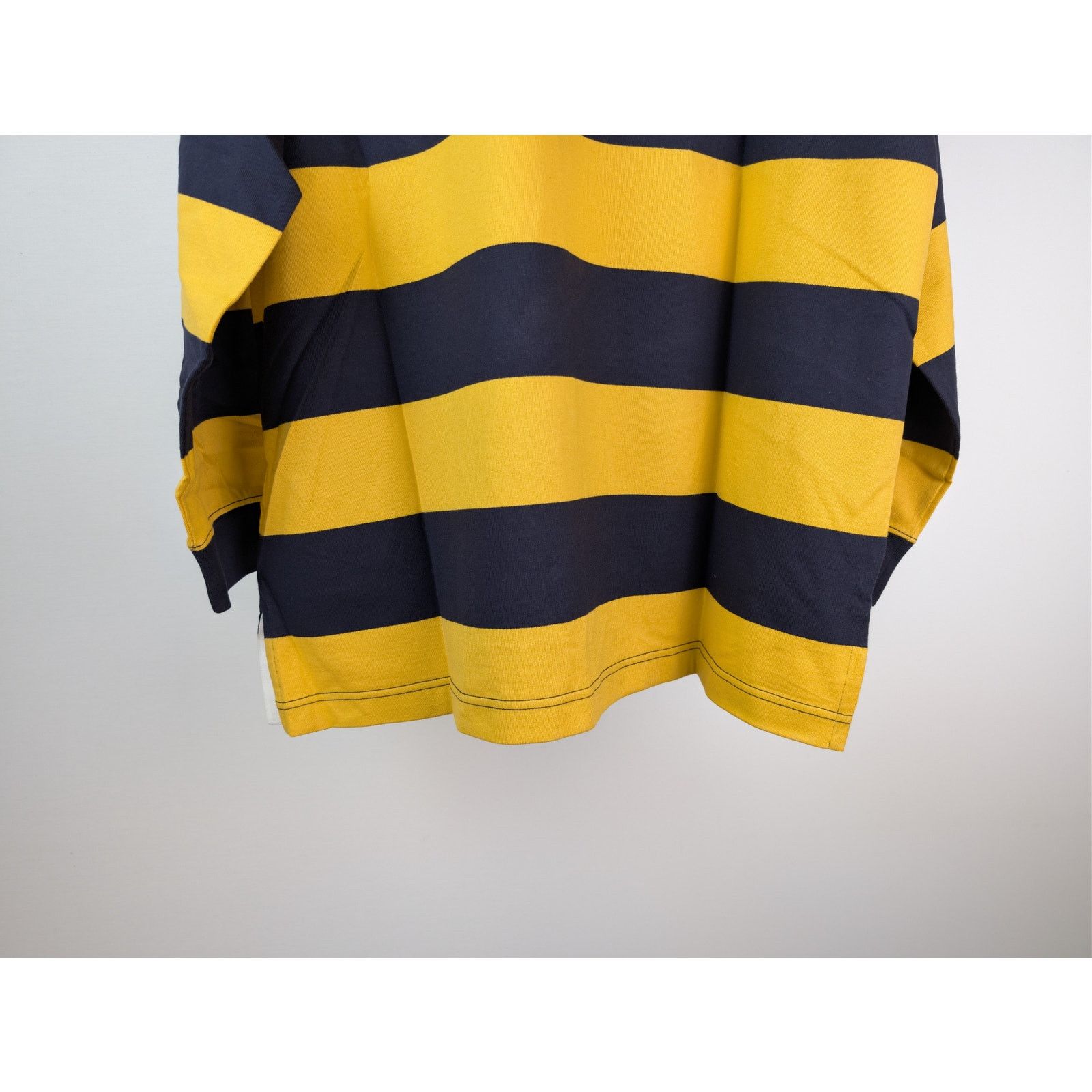 Moncler × Palm Angels o1rshd1 Striped Cotton Polo Shirt in Yellow / Blue Size US M / EU 48-50 / 2 - 12 Thumbnail