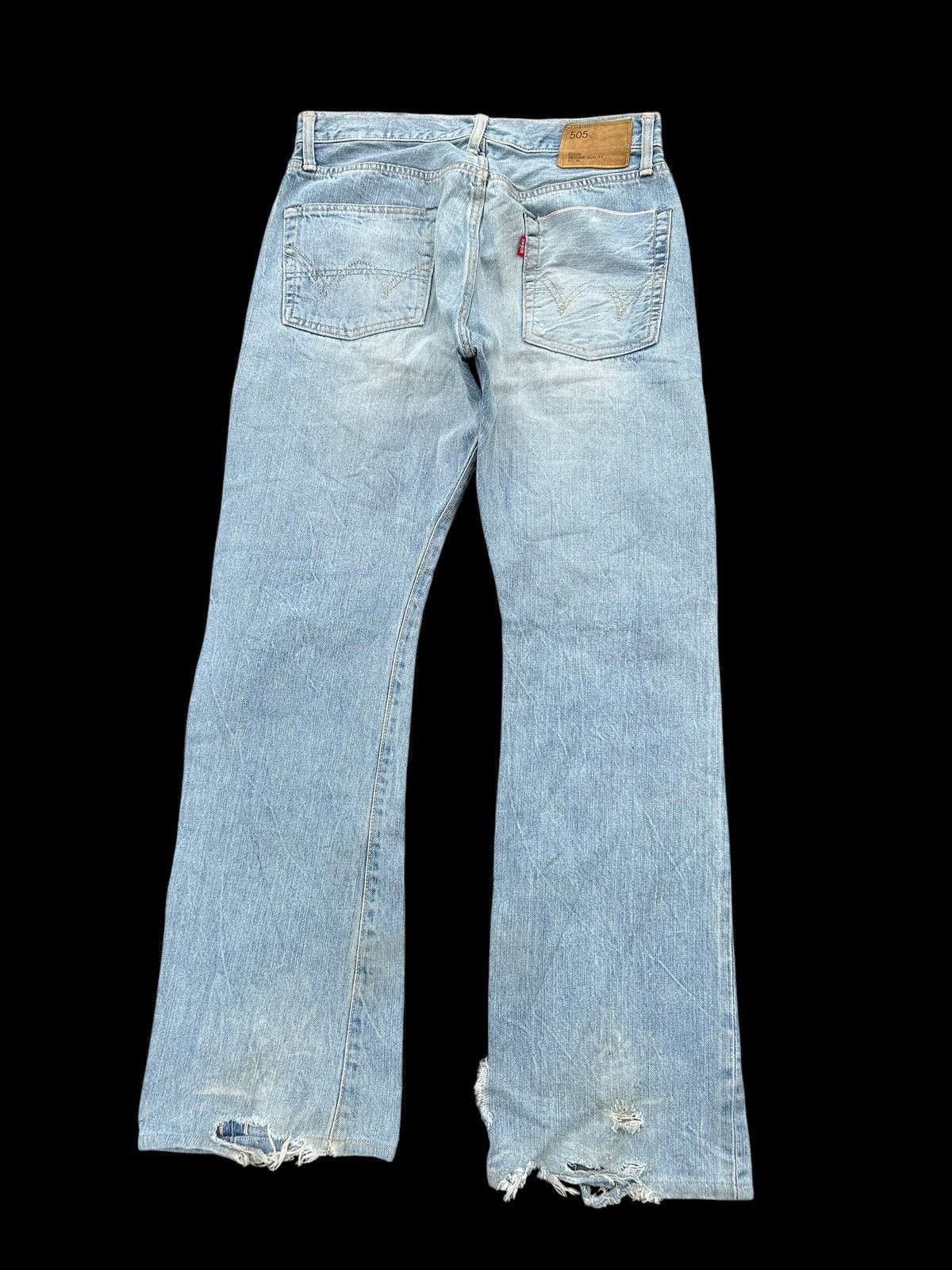 Edwin × If Six Was Nine × Kapital Flare💥Edwin Selvedge Distressed Japanese Punk grunge denim Size US 31 - 12 Thumbnail