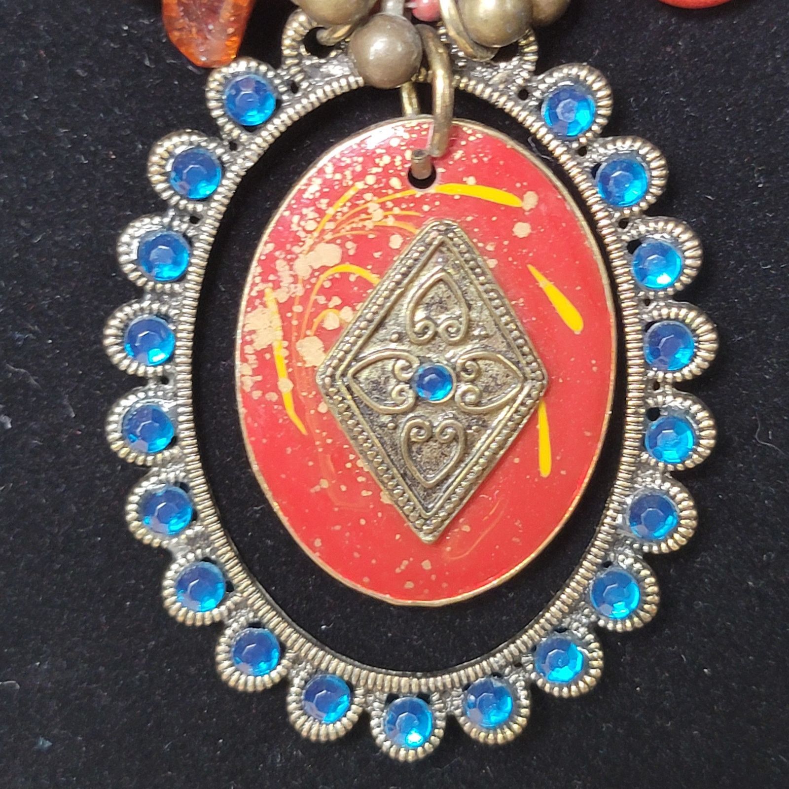 Other Multi-Strand Beaded Necklace w an Antiqued Gold-Tone Pendant Size ONE SIZE - 3 Thumbnail
