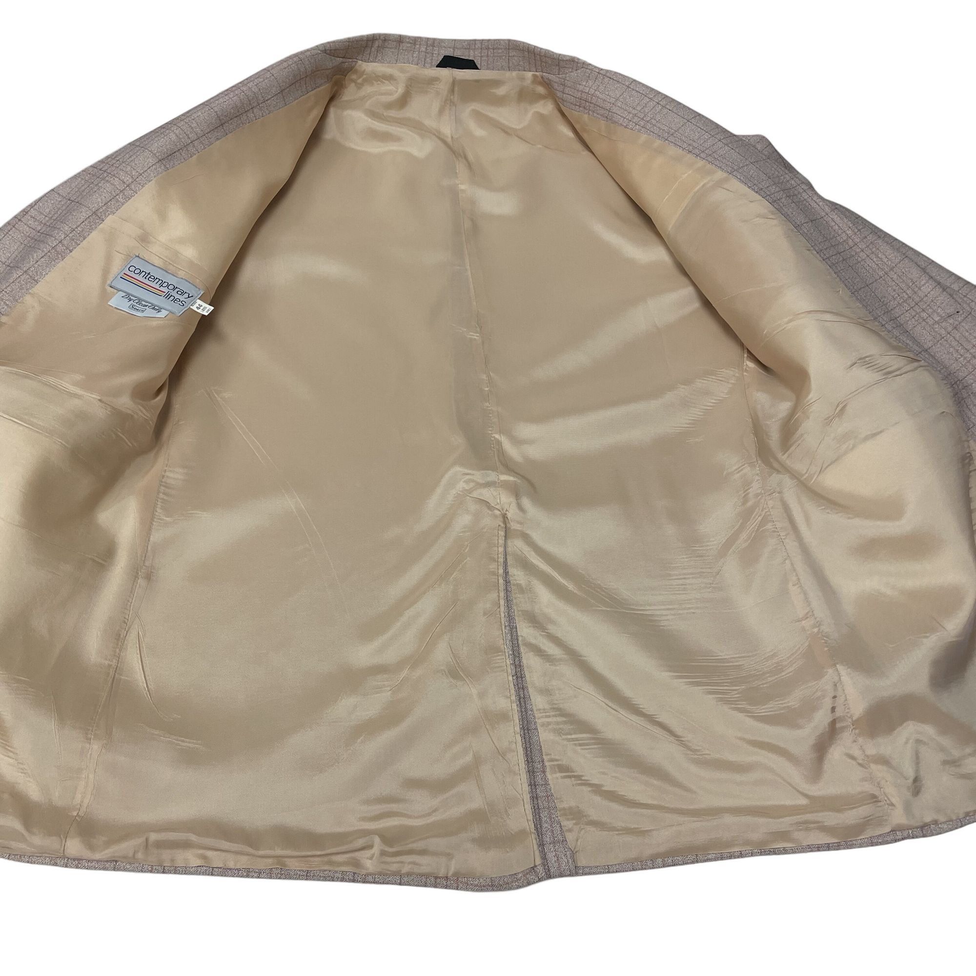 Sears Vtg Sears MOD Brown Sport Coat APRICOT PEACH Jacket Size 40R - 4 Thumbnail
