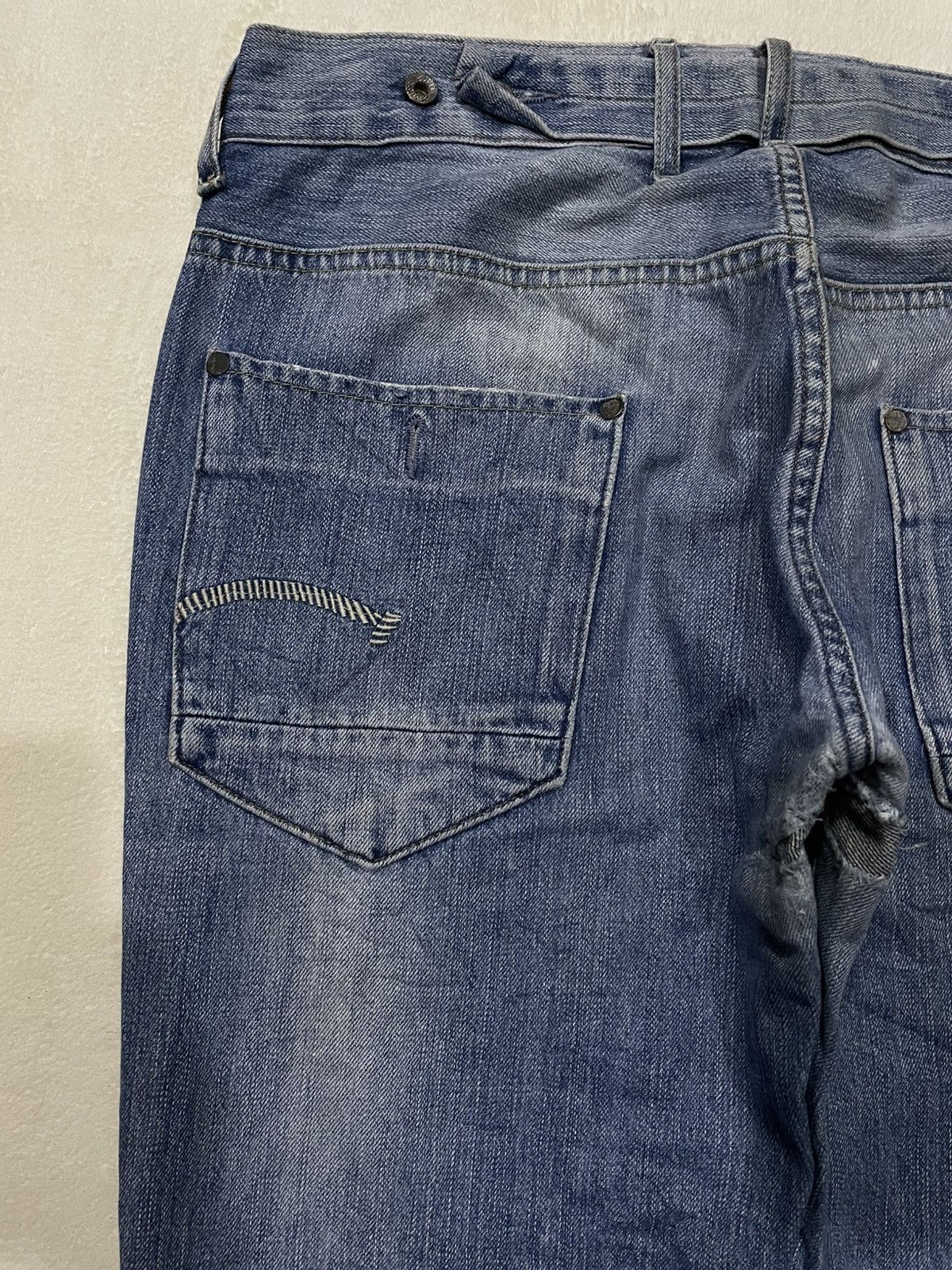 G-Star Vintage G-STAR RAW Skinny Mudwash Distress Ripped Denim Jean Size US 35 - 22 Thumbnail