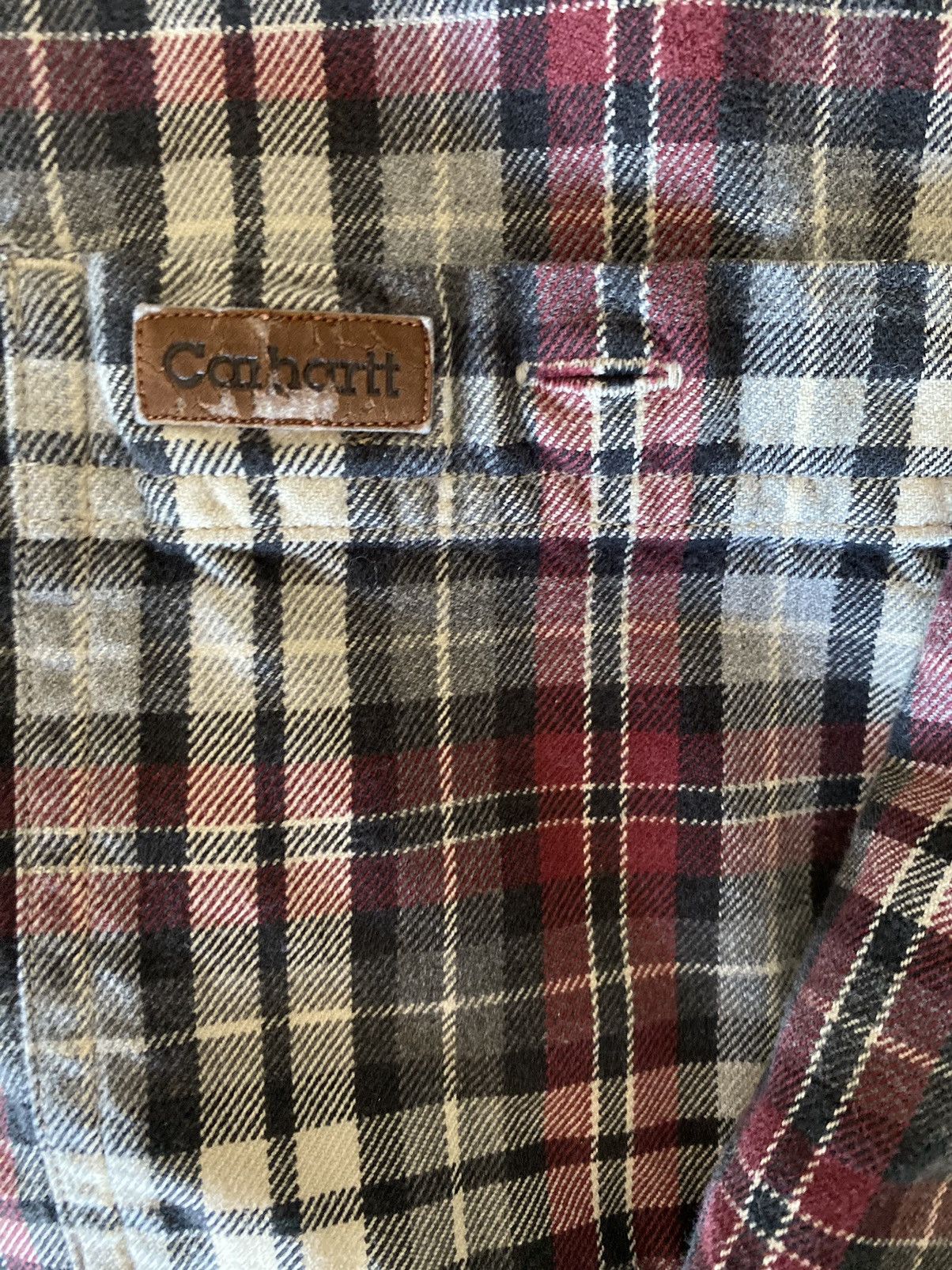 Carhartt Vintage Carhartt Red White Plaid Button Up Size US XXL / EU 58 / 5 - 6 Thumbnail