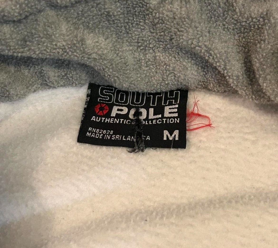 Southpole Y2K Southpole White & Gray Embroidered 1/4 Fleece Sweater Size US M / EU 48-50 / 2 - 3 Thumbnail