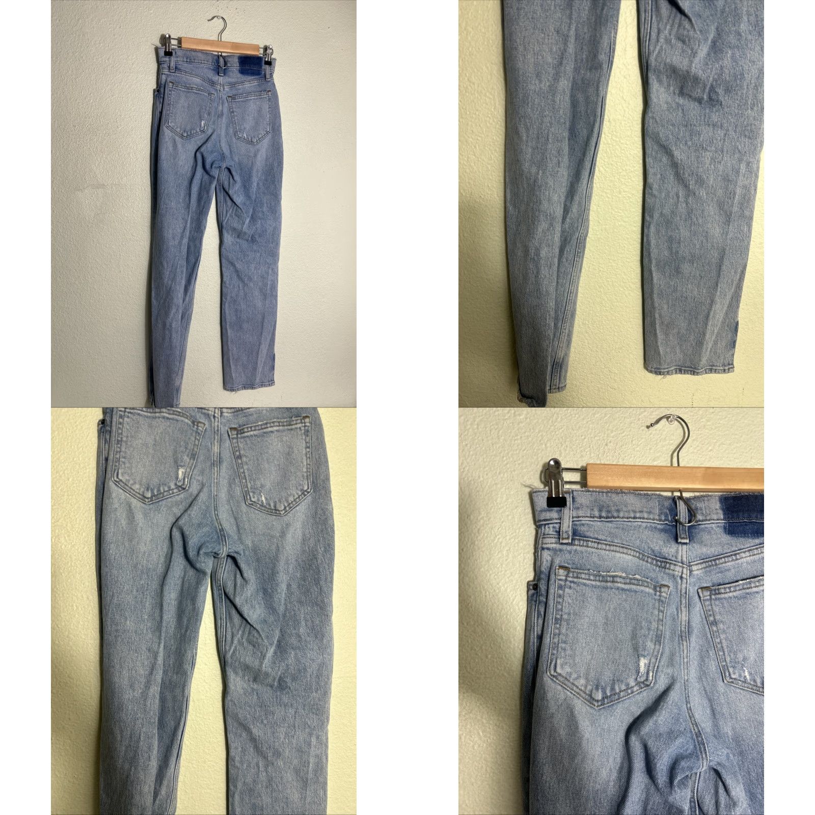 Abercrombie & Fitch Abercrombie & Fitch Jeans 90s Straight Ultra-High Rise Light Wash 0 Women 26x31 Color Blue Size ONE SIZE - 9 Thumbnail