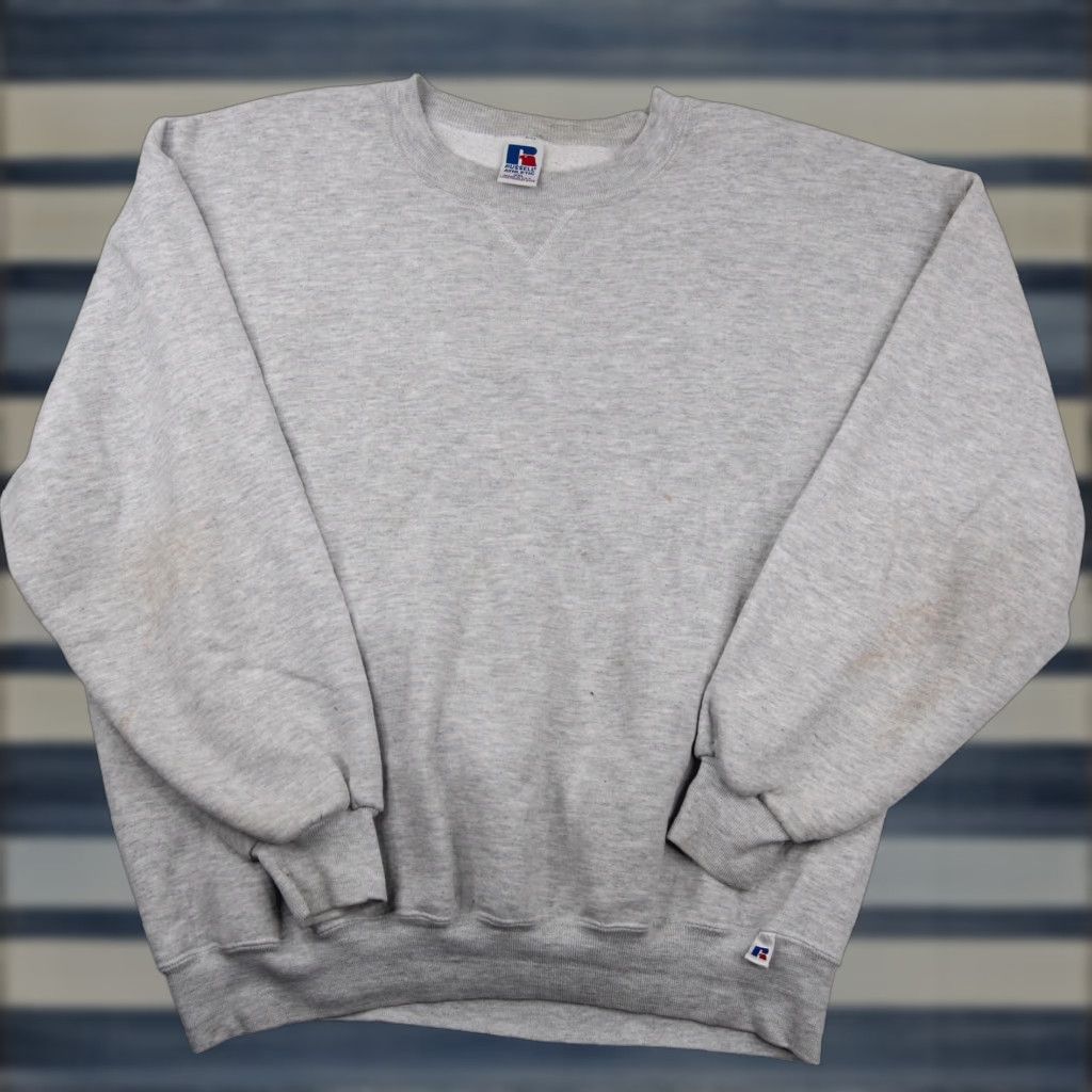 Vintage VINTAGE Russell Athletics Mens XXL Crewneck Sweatshirt USA Made Grey Lounge Clothing Size US XXL / EU 58 / 5 - 1 Thumbnail