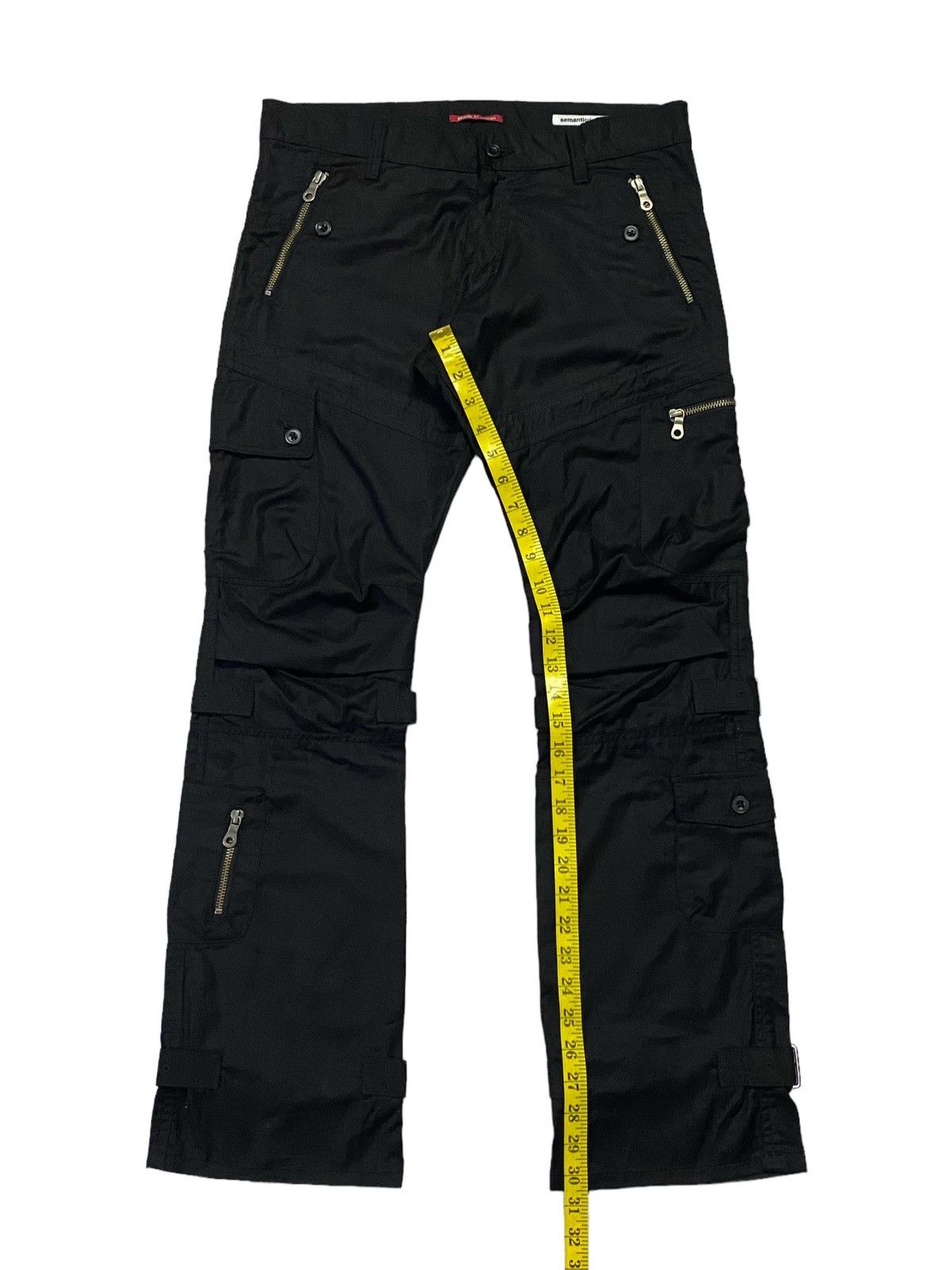 If Six Was Nine × Japanese Brand × semanticdesign Rare🔥Semantic Design Shiny MultiPocket Bondage Pants Size US 31 - 8 Thumbnail