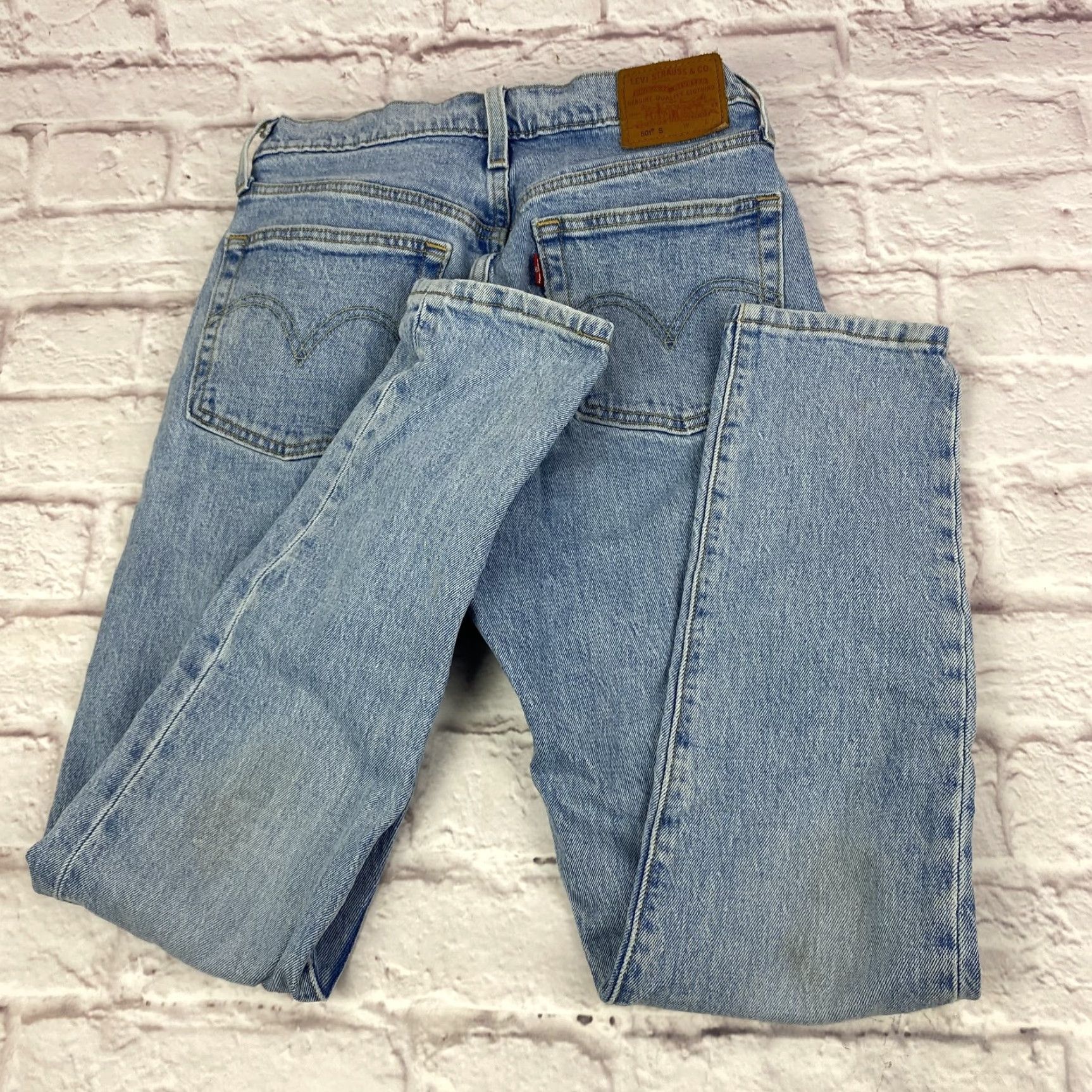 Levi's Levi's 501 Jeans Mens 26x26 Blue Denim Button Fly Straight Leg Premium 501 S Size US 26 / EU 42 - 5 Thumbnail
