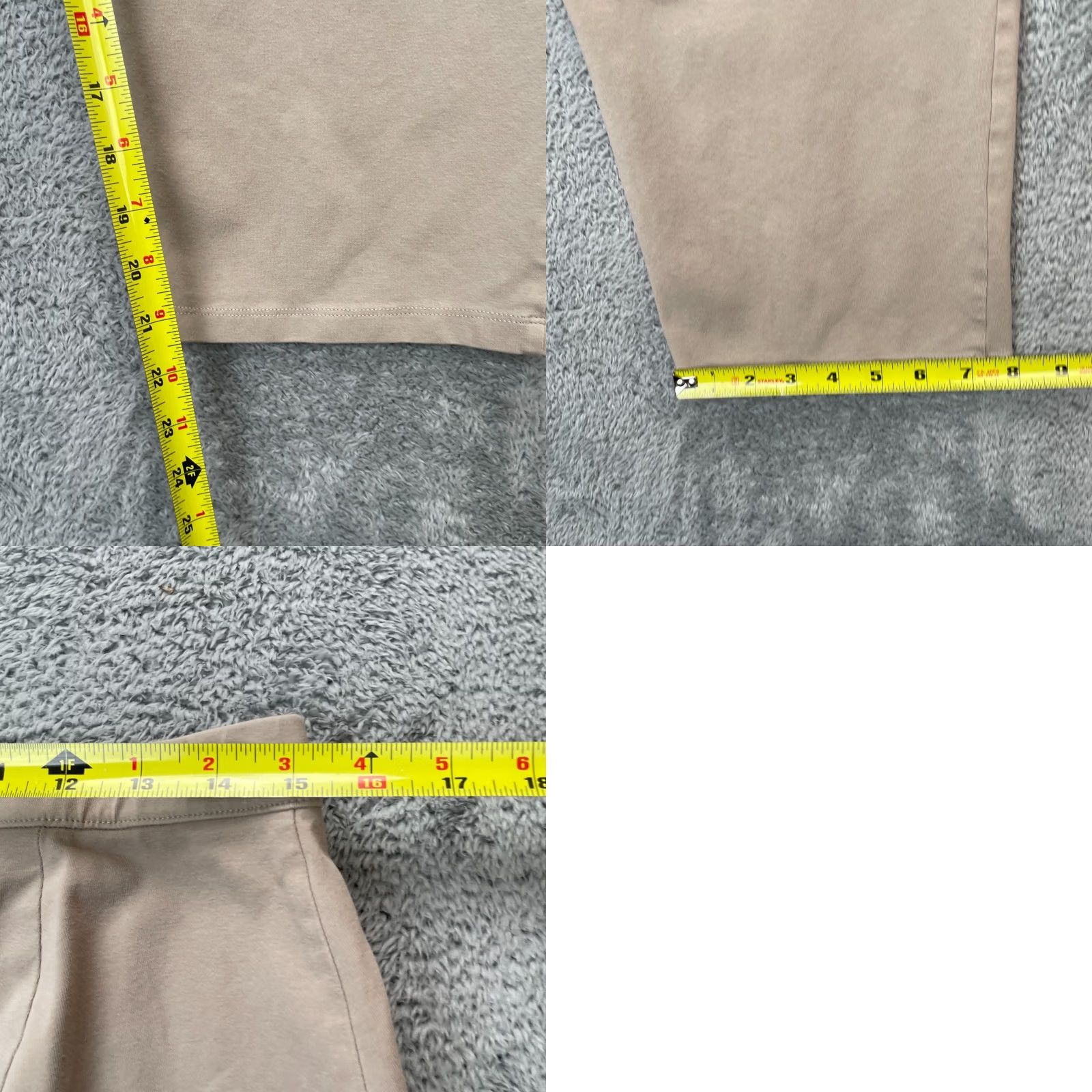 Vintage VTG L.L. Bean Pants Womens Large Beige High Rise Cropped Straight Leg 22in Inseam Pockets Size 36" / US 14 / IT 50 - 8 Thumbnail