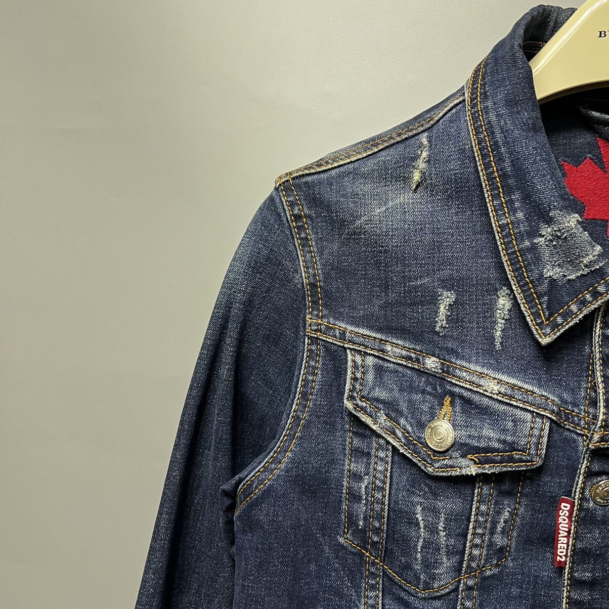 Dsquared2 Dsquared2 Women's Distressed Denim Jacket Size S Size S / US 4 / IT 40 - 5 Thumbnail