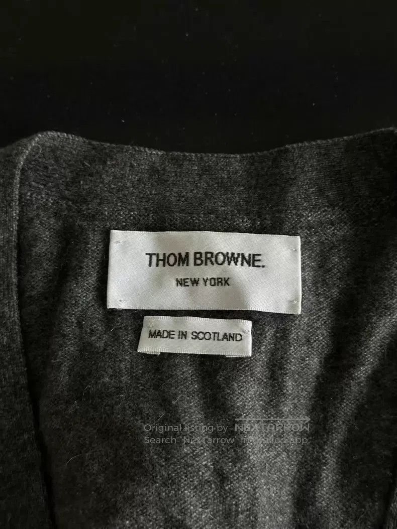 Thom Browne Thom Browne Medium Gray Cashmere Cardigan Size US XL / EU 56 / 4 - 3 Thumbnail
